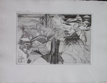JACQUES VILLON Hand Signed Etching Cubism French 1927: JACQUES VILLON 1875-1963 (Gaston Duchamp) Damville 1875-1963 Paris (French) Title: On Holidays on the Rocks / En Vacances sur les Rochers, 1927 (Second State) Technique: Original Hand Signed Etching o