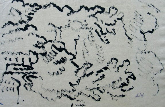 LOUIS VALTAT Stamp Signed Ink Drawing French Fauvism: LOUIS VALTAT 1869-1952 Dieppe 1869-1952 Paris (French) Title: Trees Technique: Original Stamp Signed Ink Drawing on paper Size: 16 x 24 cm / 6.3 x 9.4 in Additional Information: This original drawing 