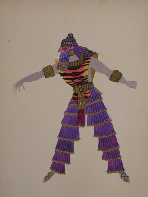 Attr. ERTE Signed 5 Gouache Art Deco: ERTE (Romain de Tirtoff) 1892-1990 St. Petersburg 1892-1990 (Russian/French) Title: Collection of 5 Gouache Designs. Technique: Gouache Paintings on paper Size: approx. 32 x 25 cm / 12.6 x 9.8 in Addi