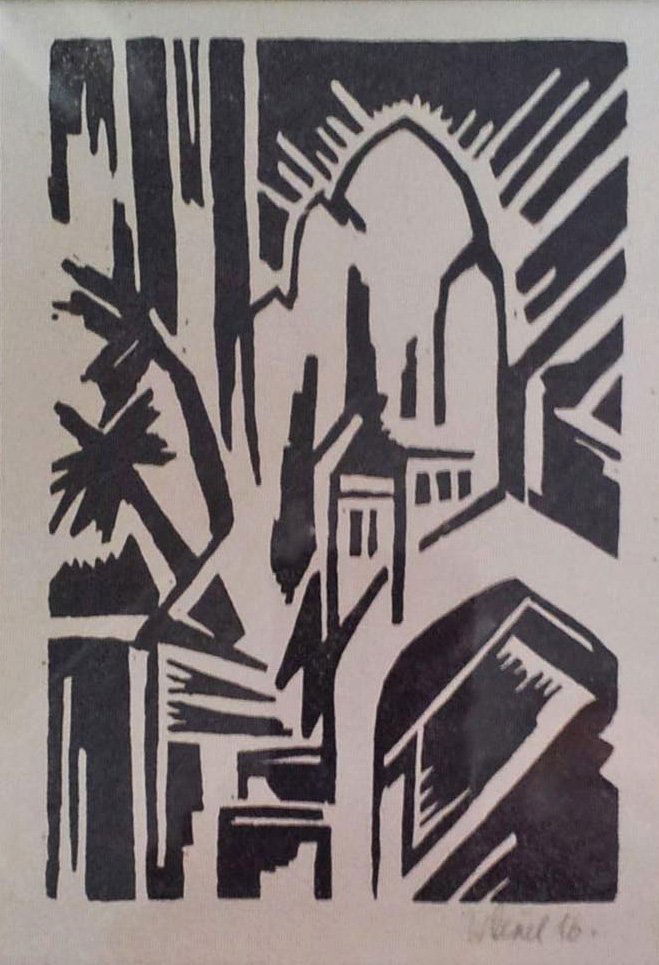 WALTER DEXEL H.Signed Woodcut 1916 German (1 of 5)