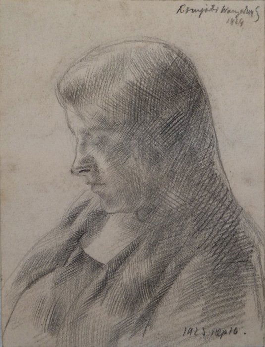 GYULA KOMJATI Signed Drawing Hungarian 1923 (1 of 3)