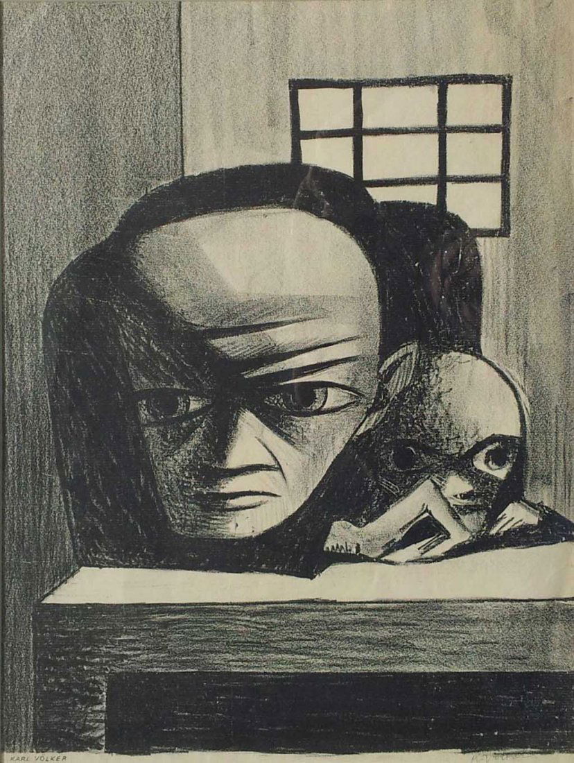 KARL VÃ–LKER VOEKLER Hand Signed Lithograph German (1 of 5)