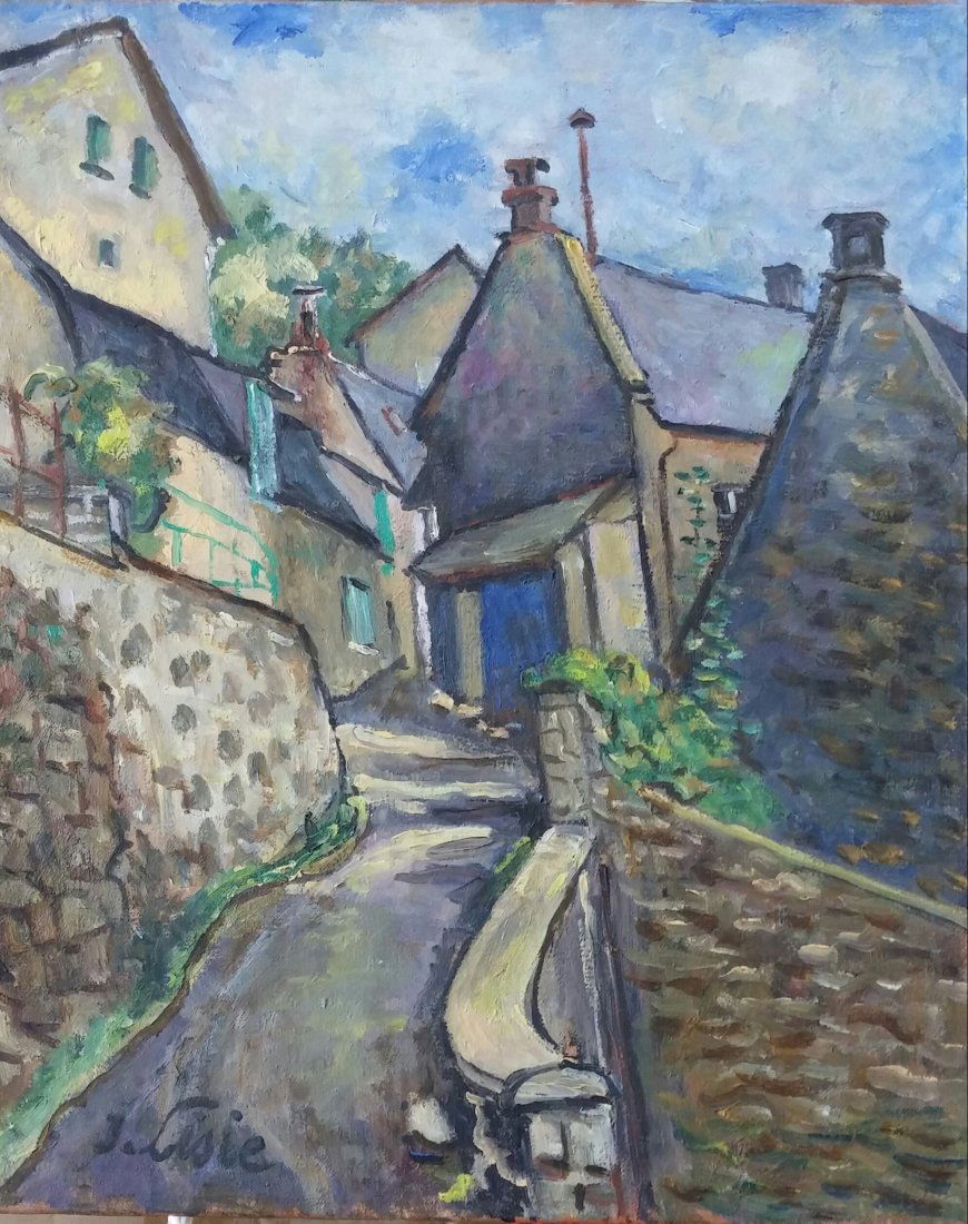 Isaac LISIE Signed Painting 1970  Ecole de Paris French (1 of 3)