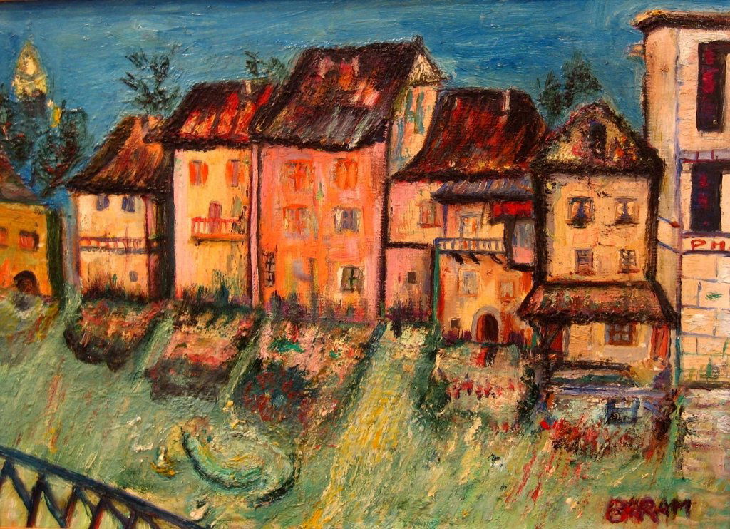 Sioma Baram Signed Painting Kishinev Ecole de Paris (1 of 3)
