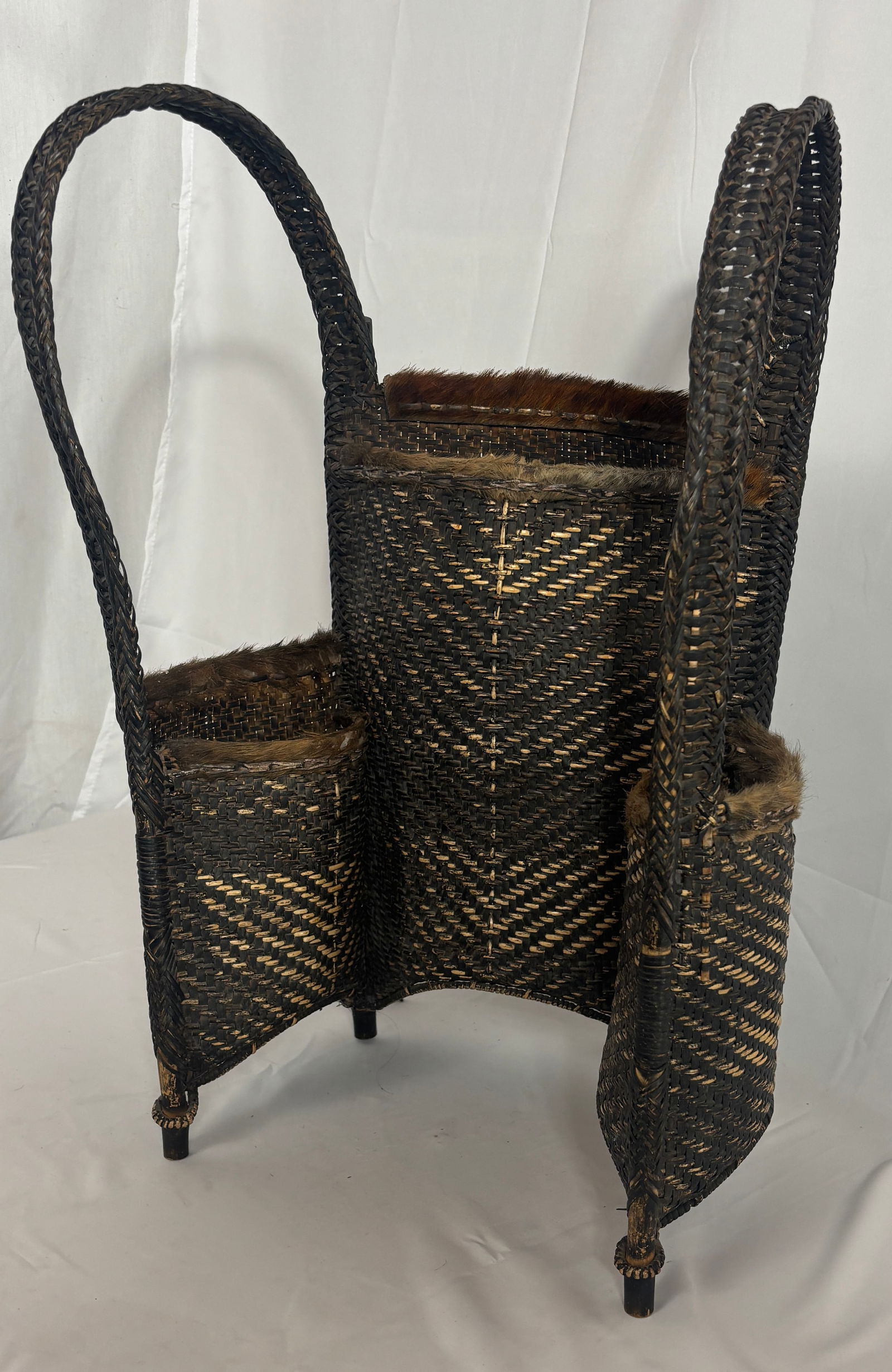 Child's Backpack - Thailand: Unknown Artist19th Century Tribal Handwoven Grass woven Backpack