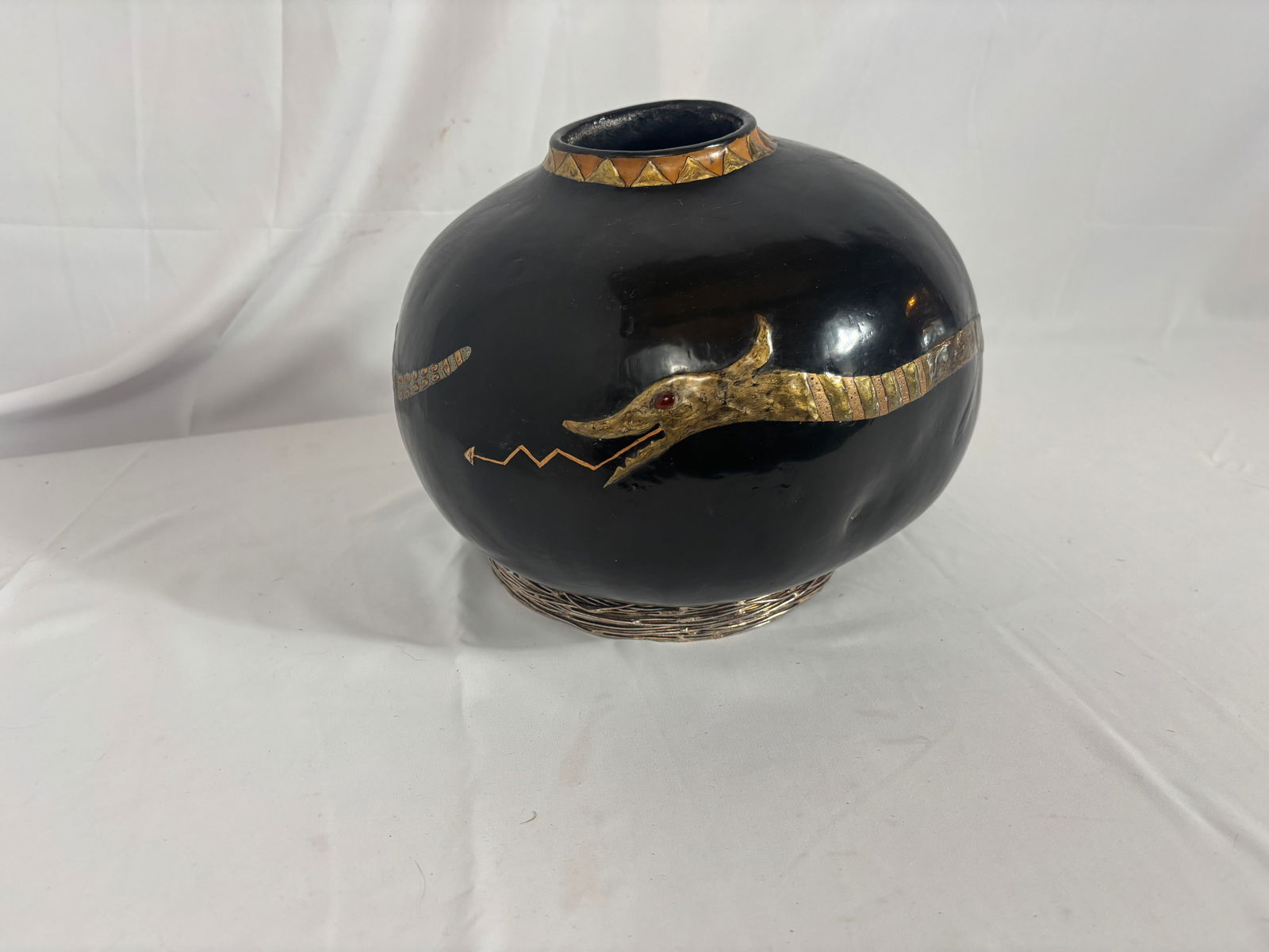 Hand Painted Gourd, Robin Hunter