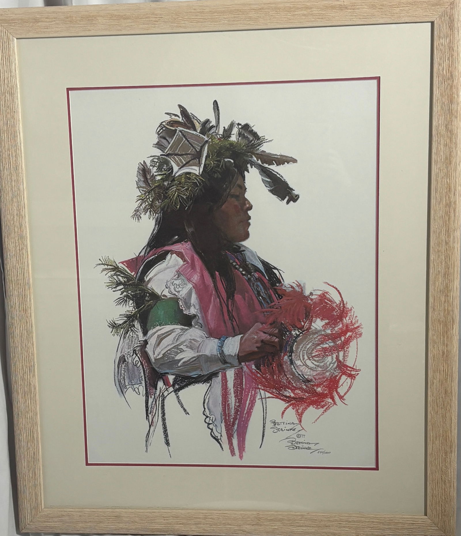 "Drummer Woman", 544 of 1000, signed lithograph, Bettina Steinke (1 of 4)