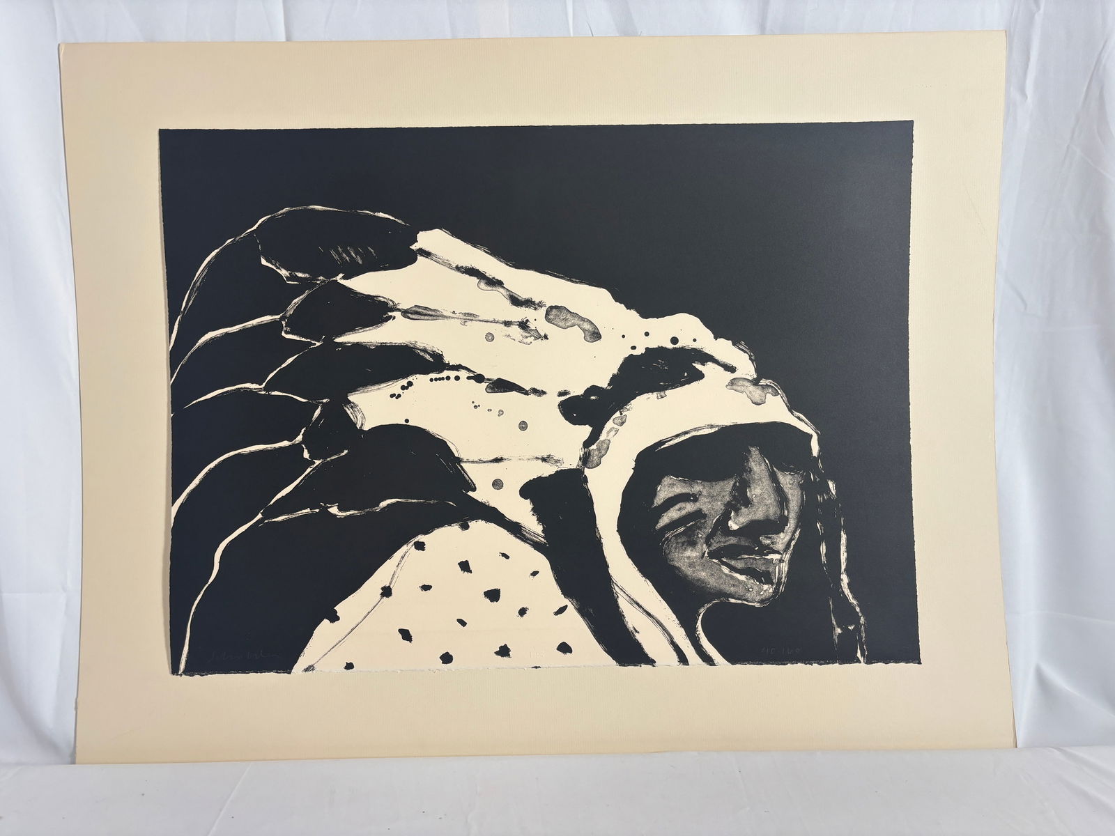 "Film Indian" signed c. 1975 40 of 160, Fritz Scholder (1 of 5)