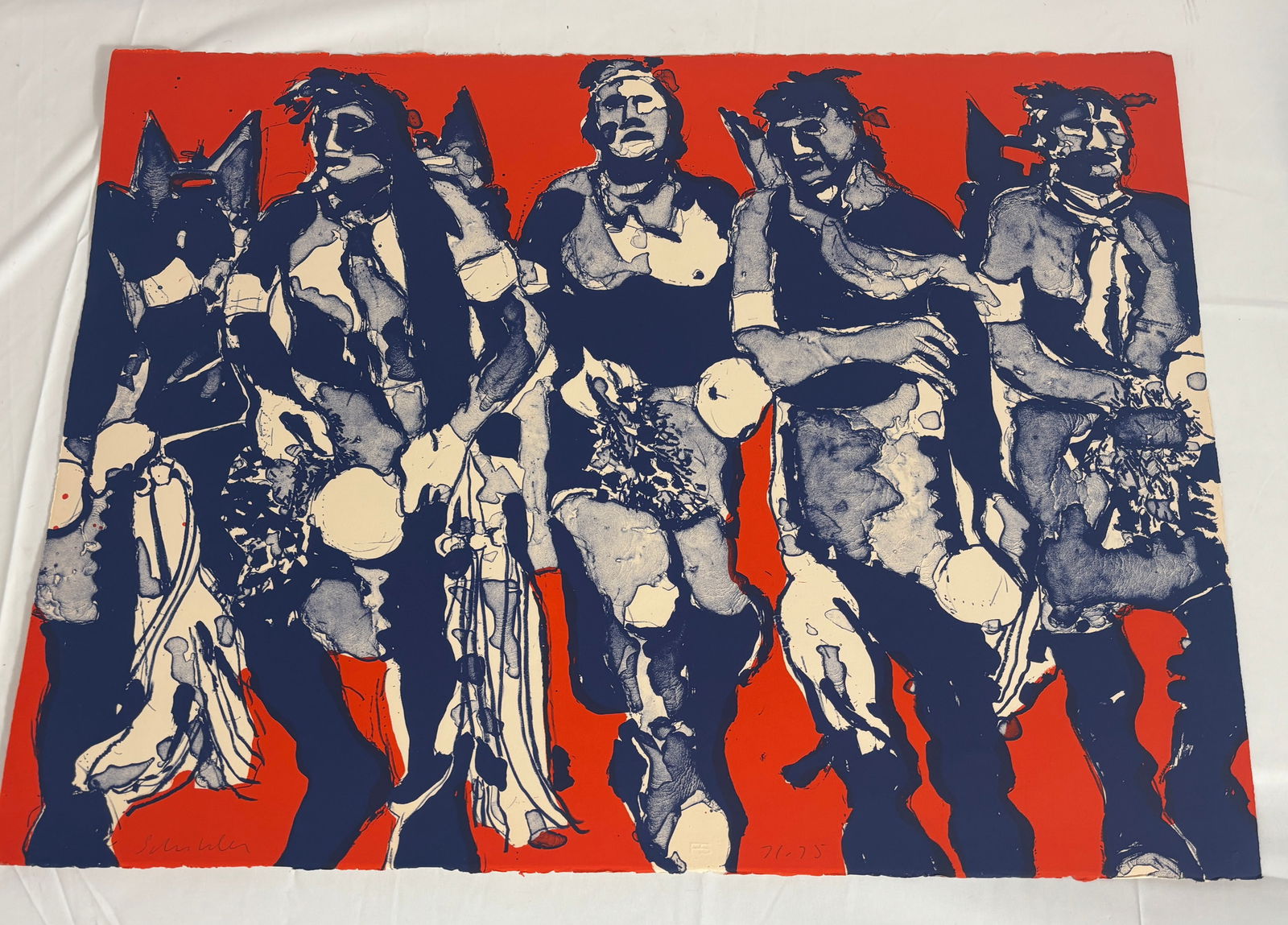 "Hopi Dancers" 1974 71 of 75, Fritz Scholder (1 of 5)