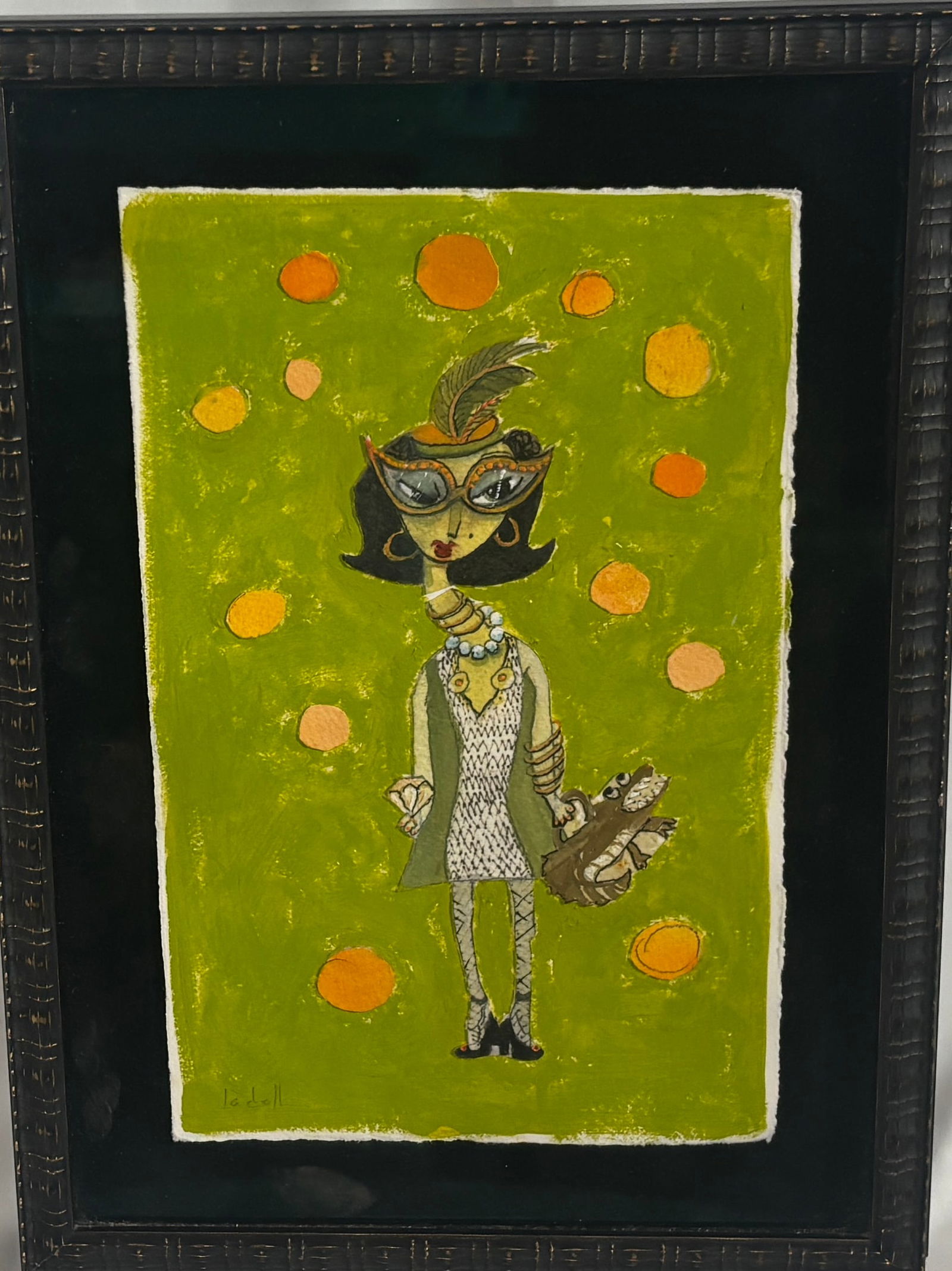 "Alligator Bag", Arlene LaDell Hayes: Arlene LaDell Hayes, b. 1952 – Mixed Media (Paper, Acrylic, Pencil) Born in the Texas Panhandle, Arlene LaDell Hayes was inspired early by the region’s austere landscapes. She began her artistic