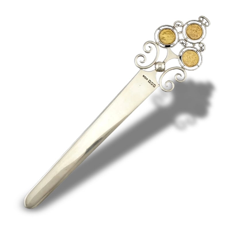 1904 SOLID GOLD AND STERLING SILVER LETTER OPENER (1 of 1)