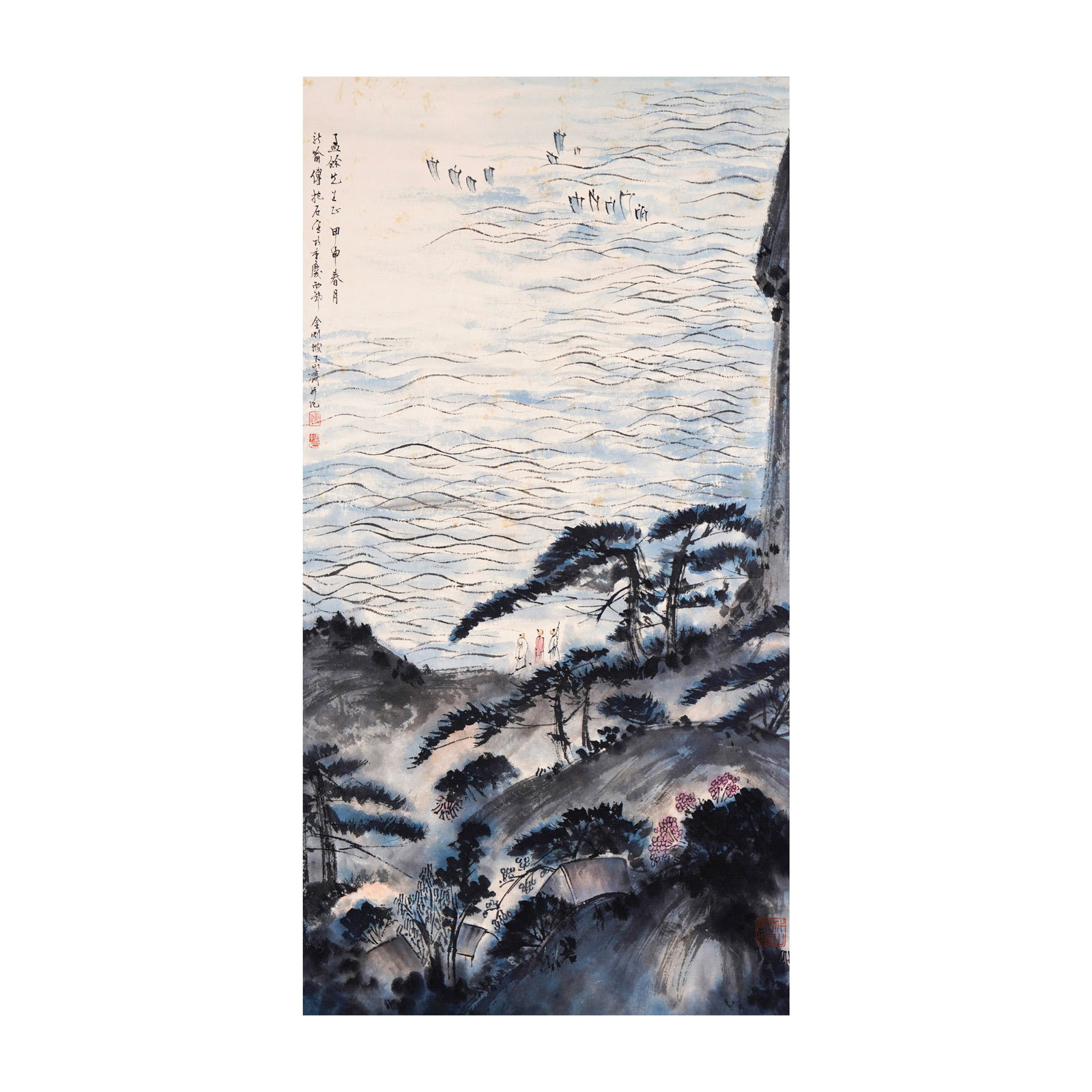 FU BAOSHI (1904-1965), ATTRIBUTED TO, INK ON PAPER: FU BAOSHI (1904-1965), ATTRIBUTED TO, INK ON PAPER Images Size (excluding mounting): 36 5/8 x 18 7/8 in (93 x 48 cm) Fu Baoshi (1904-1965) was one of the most influential masters of Chinese painting i