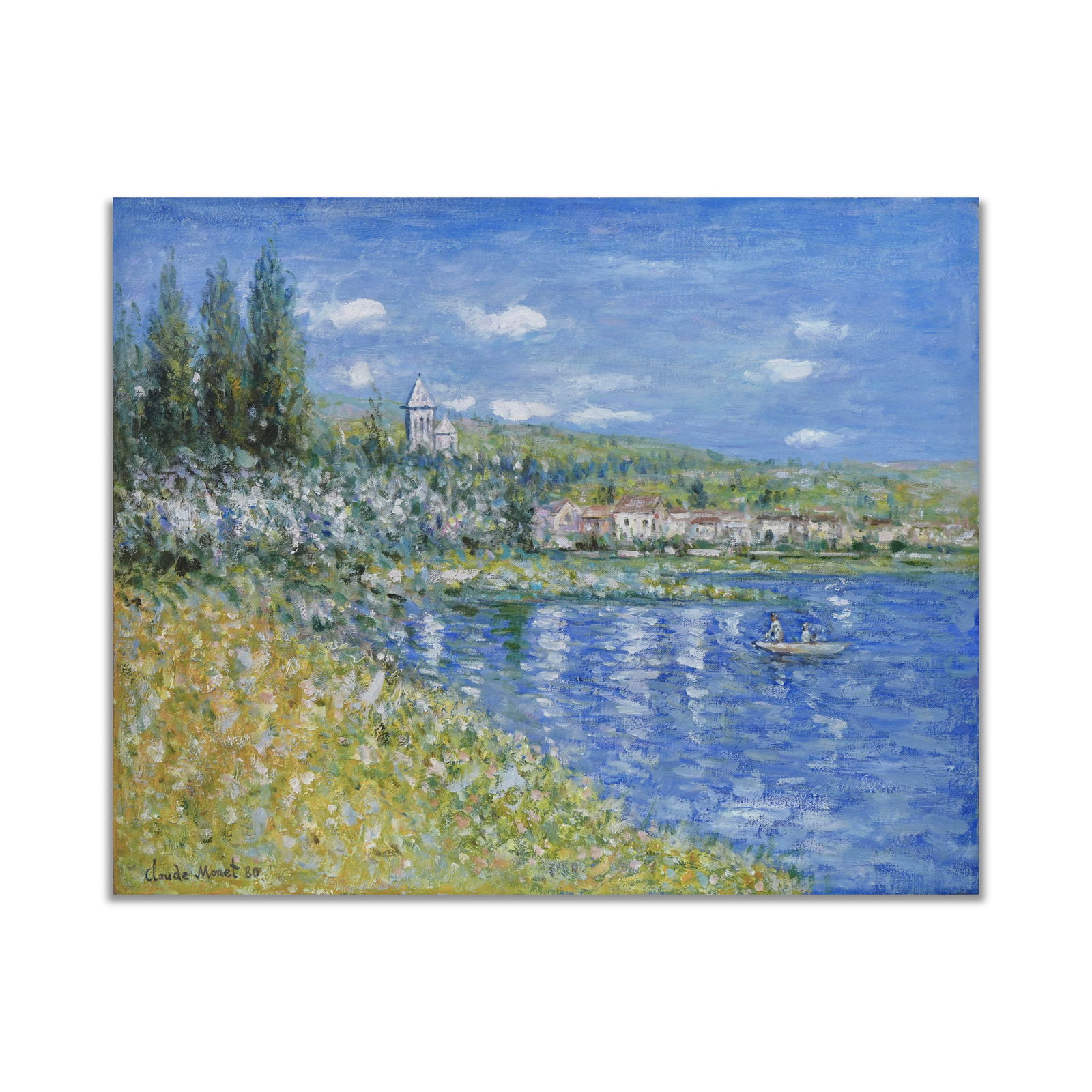 CLAUDE MONET (1840-1926), ATTRIBUTED TO, OIL ON CANVAS: VINCENT VAN GOGH (1853-1890), ATTRIBUTED TO, OIL ON CANVAS Signed (lower left) Image dimensions: 25 3/4 x 32 in (65.5 x 81 cm) This painting comes with COA. This luminous landscape, titled "Le matin �