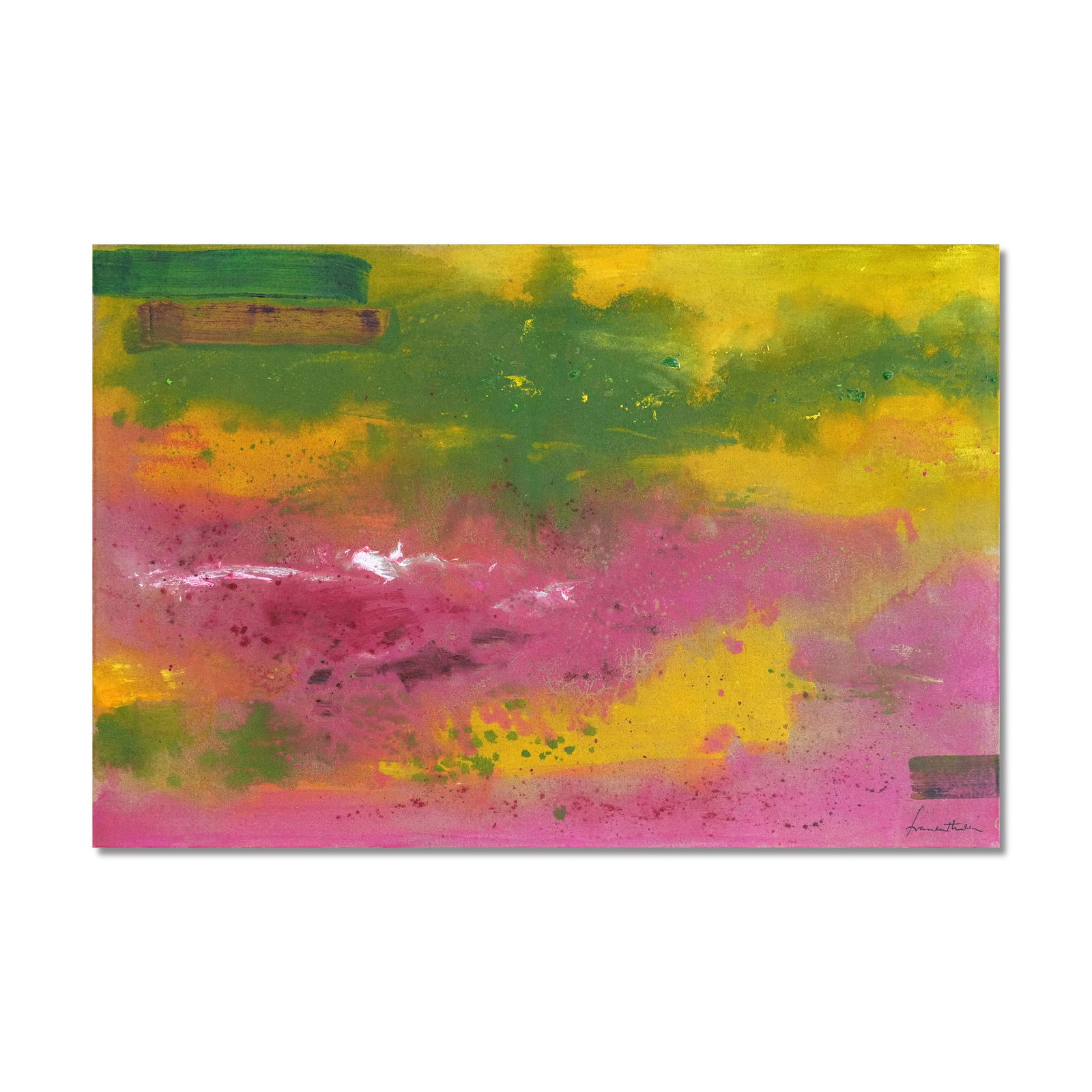 HELEN FRANKENTHALER(1928-2011), ATTRIBUTED TO, ACRYLIC ON CANVAS (1 of 3)