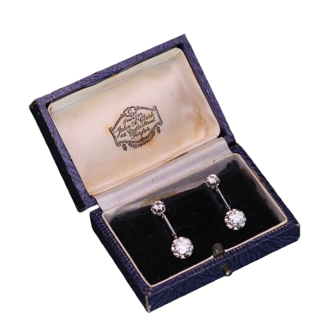 ART DECO PERIOD 18K GOLD AND DIAMOND EARRINGS (1 of 3)