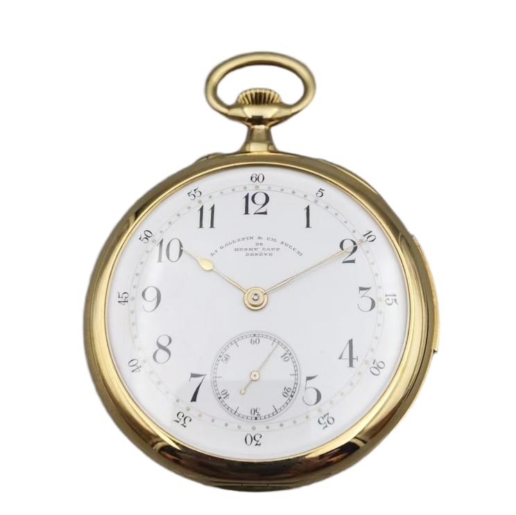 HENRY CAPT 18K GOLD OPEN-FACE POCKET WATCH (1 of 3)