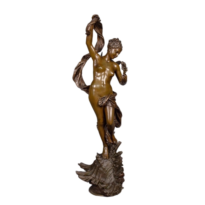 19TH CENTURY GIANT SOLID COPPER SCULPTURE OF THE SEA GODDESS (1 of 3)