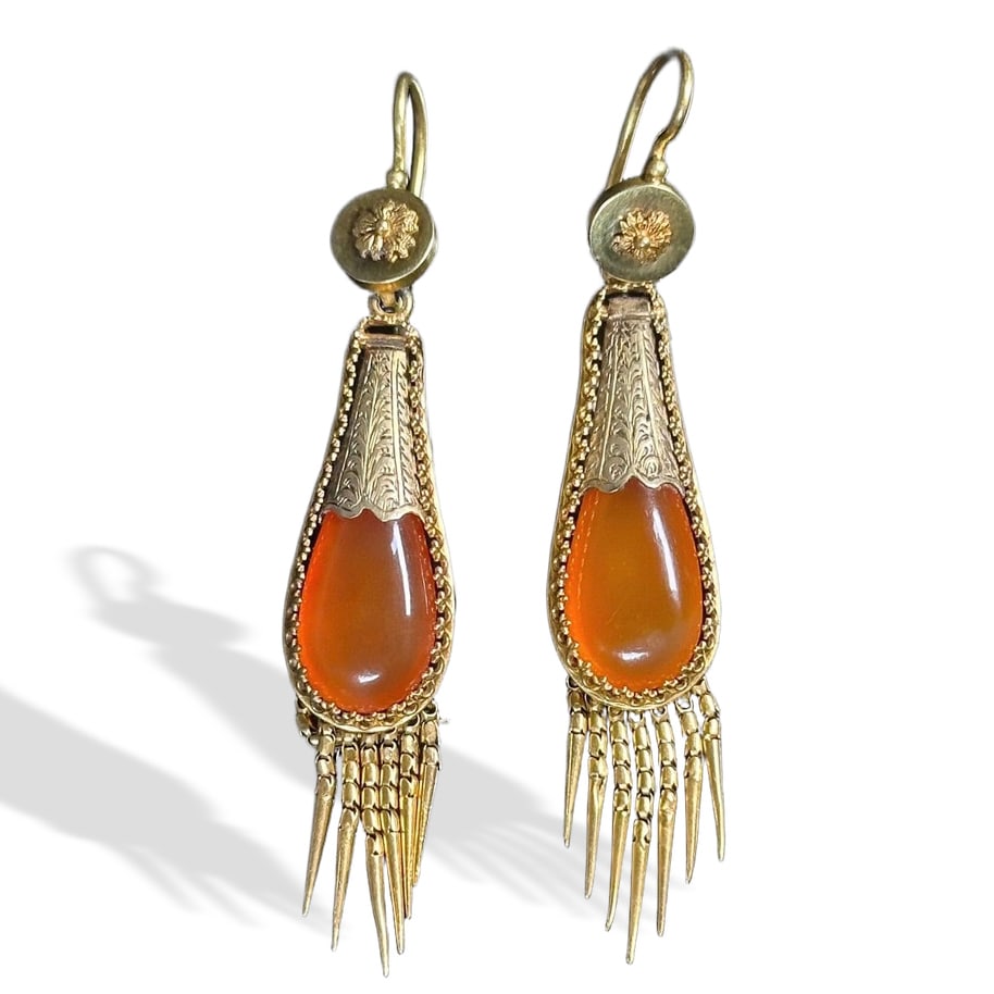 18K GOLD ANTIQUE EARRINGS (1 of 3)