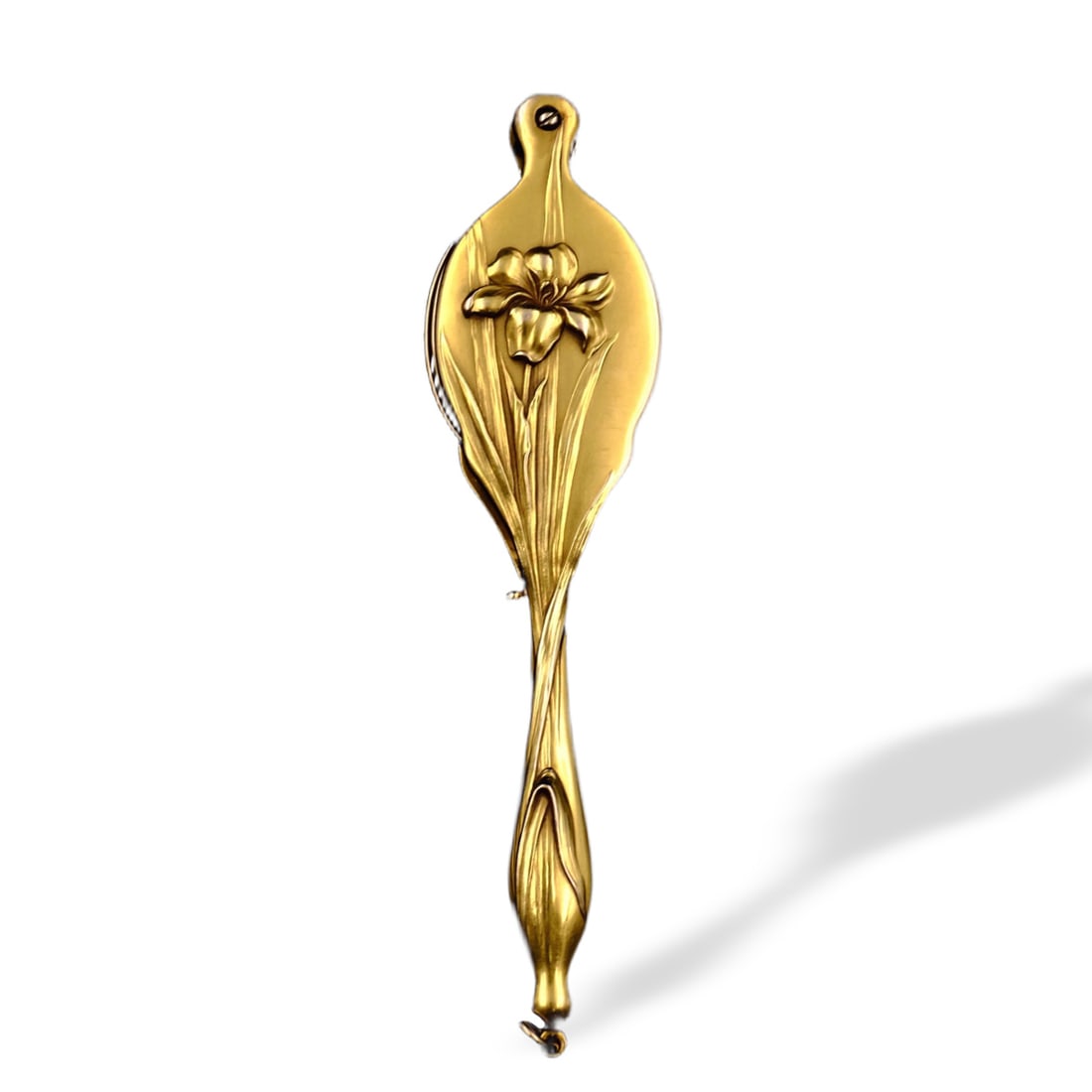 ART NOUVEAU PERIOD 14K REVERSIBLE ORCHID GLASSES PENDANT (1 of 4)