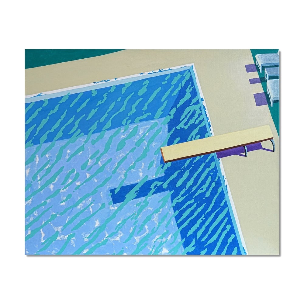 DAVID HOCKNEY (B.1937), ATTRIBUTED TO, ACRYLIC ON CANVAS (1 of 3)