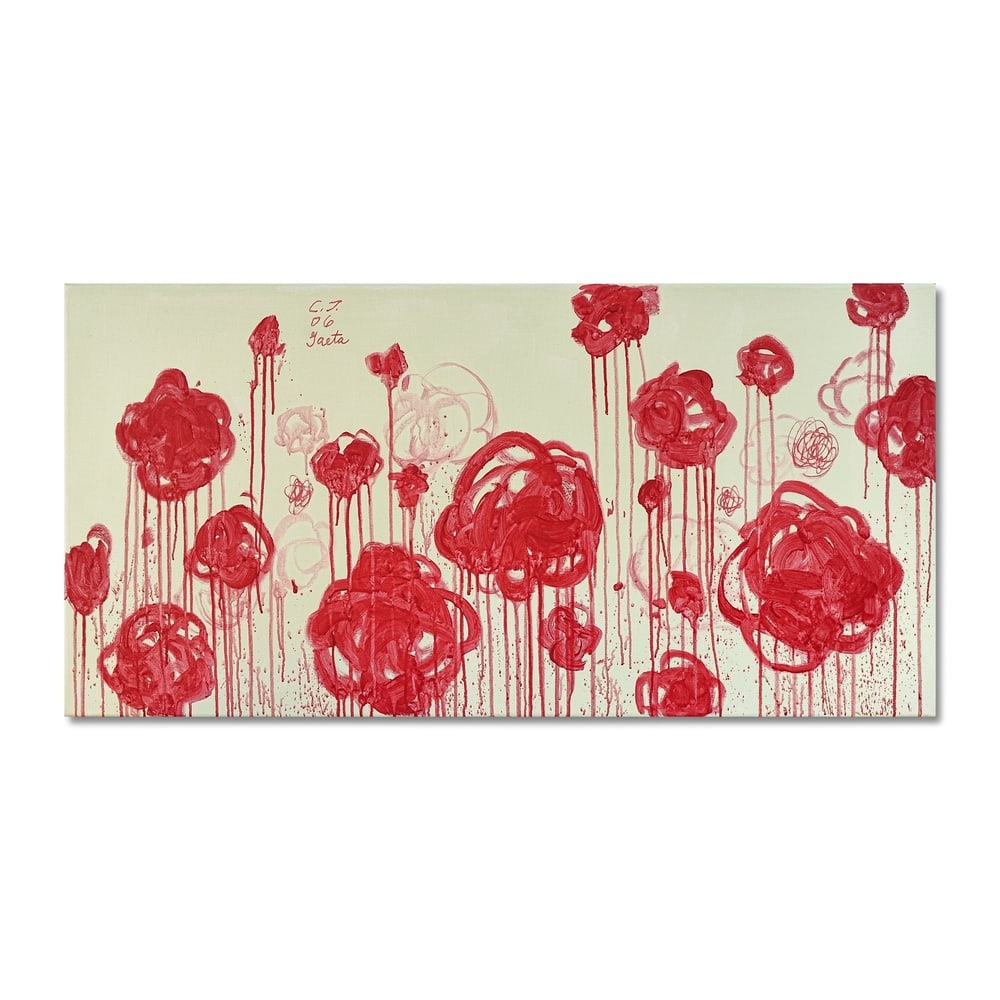 CY TWOMBLY (1928-2011), ATTRIBUTED TO, ACRYLIC AND CRAYON ON CANVAS (1 of 3)