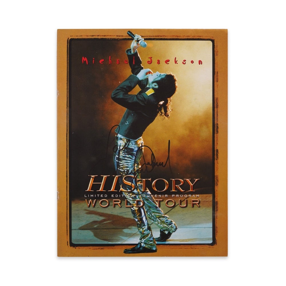 MICHAEL JACKSON SIGNED 1997 "HISTORY WORLD TOUR" LIMITED EDITION PROGRAM (1 of 3)