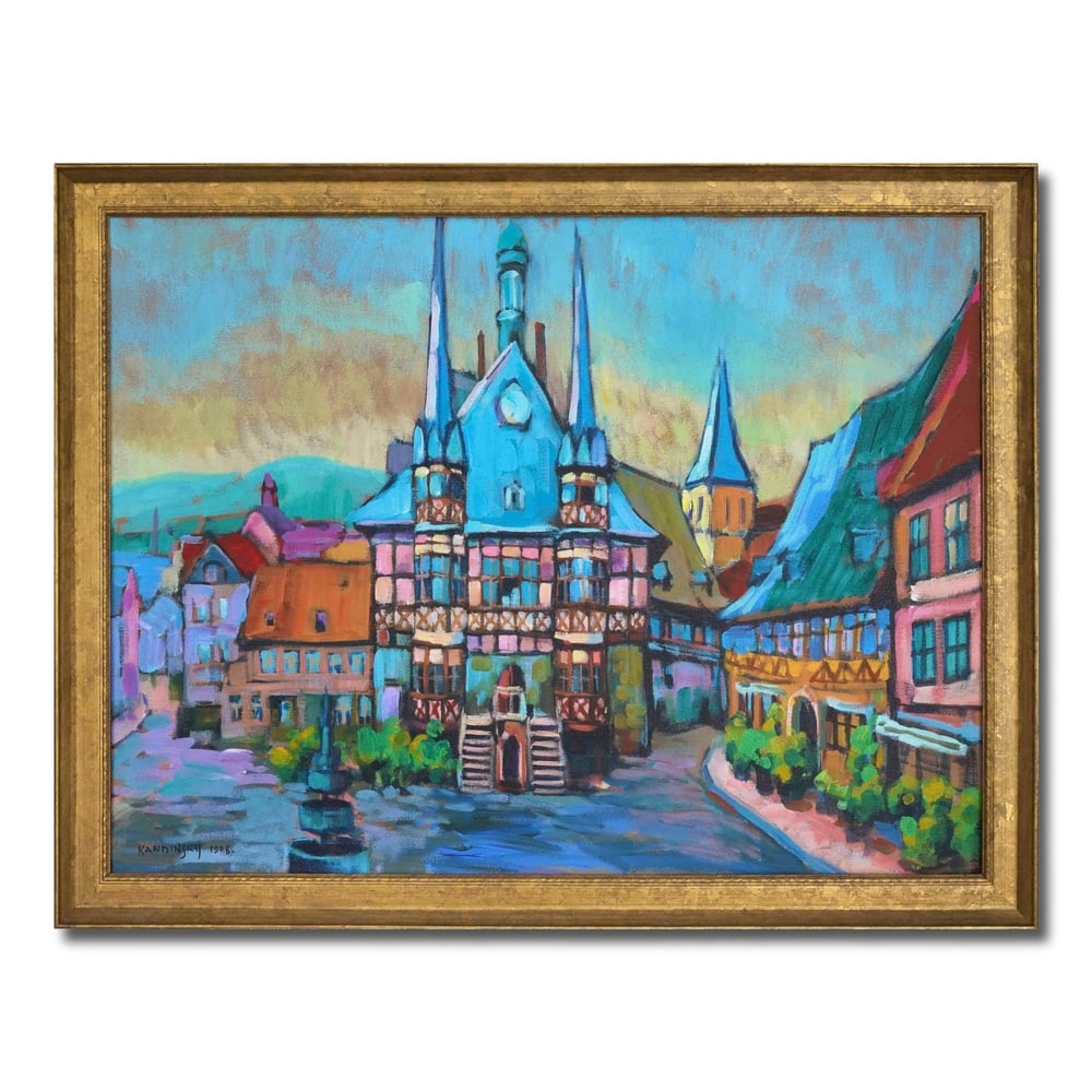 WASSILY KANDINSKY (1866-1944), ATTRIBUTED TO, OIL ON CANVAS: Image Dimensions: 31 7/8 by 24 inches (81 by 61 cm) Signed (lower left) This painting comes with COA. Wassily Kandinsky (1866-1944) was a Russian painter and a pioneering figure in abstract art. He is