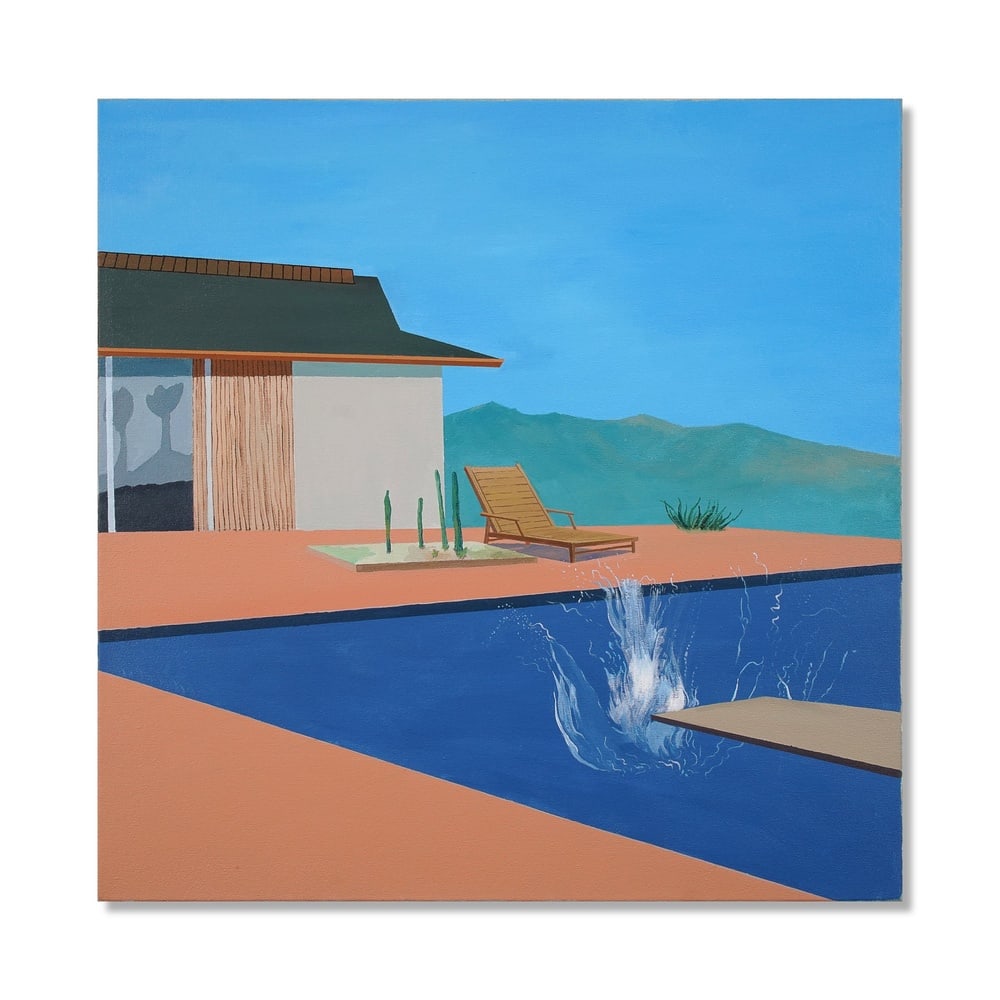 DAVID HOCKNEY (B.1937), ATTRIBUTED TO, ACRYLIC ON CANVAS (1 of 3)