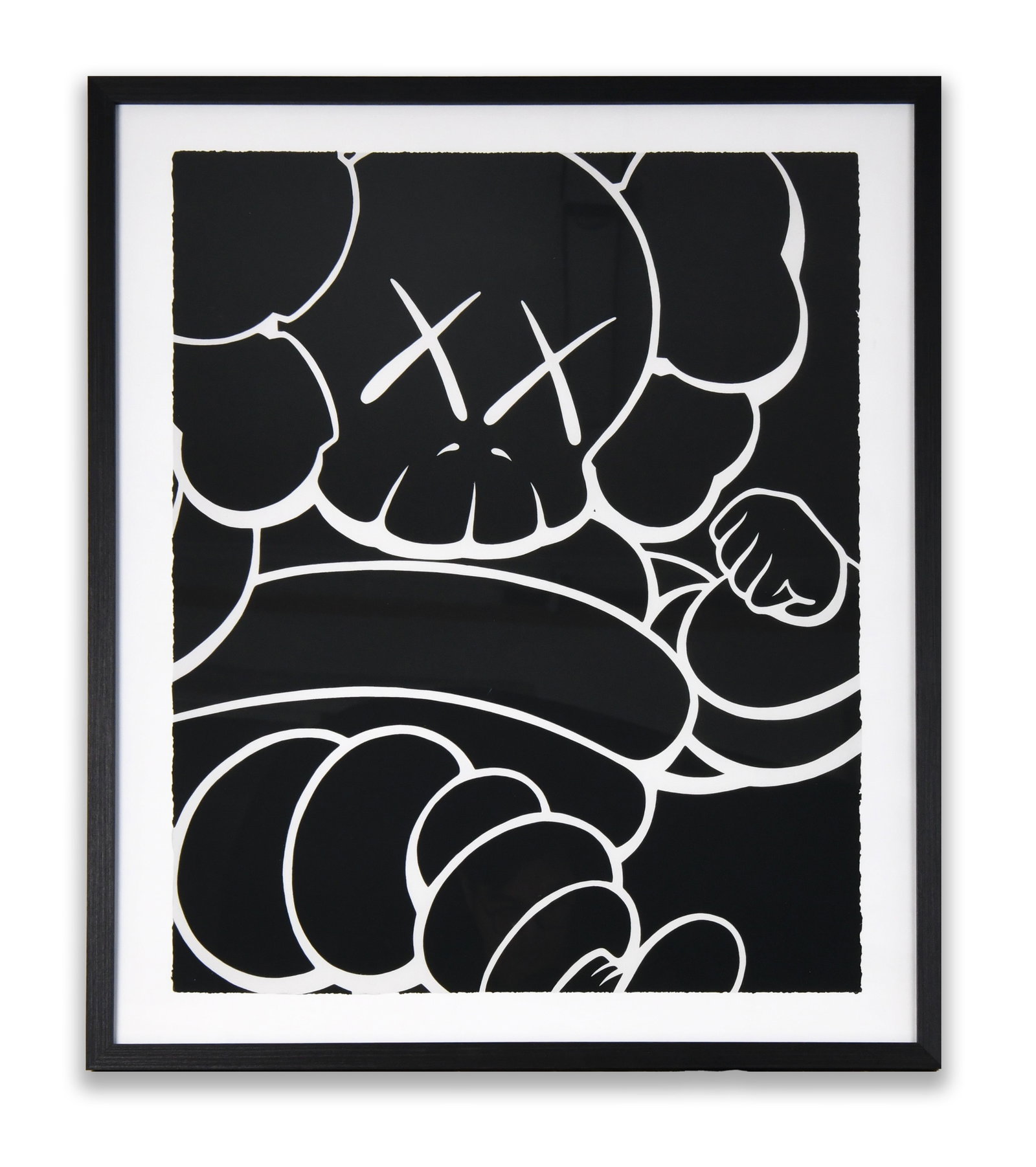 KAWS (B. 1974), COMPANION (CLOSE-UP, BLACK & WHITE) (1 of 1)