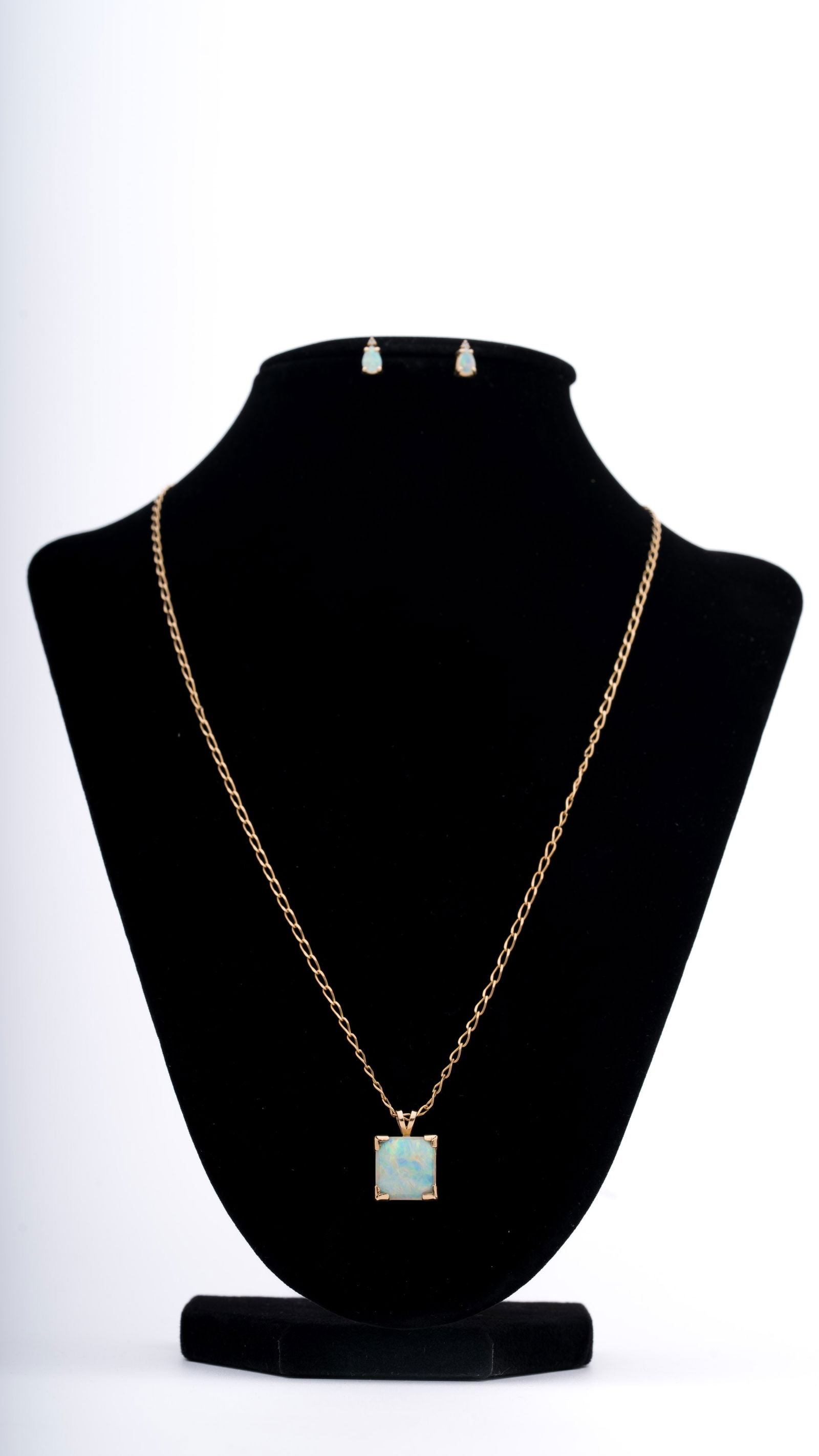 14K gold Opal Pendant & Earring Set (1 of 6)