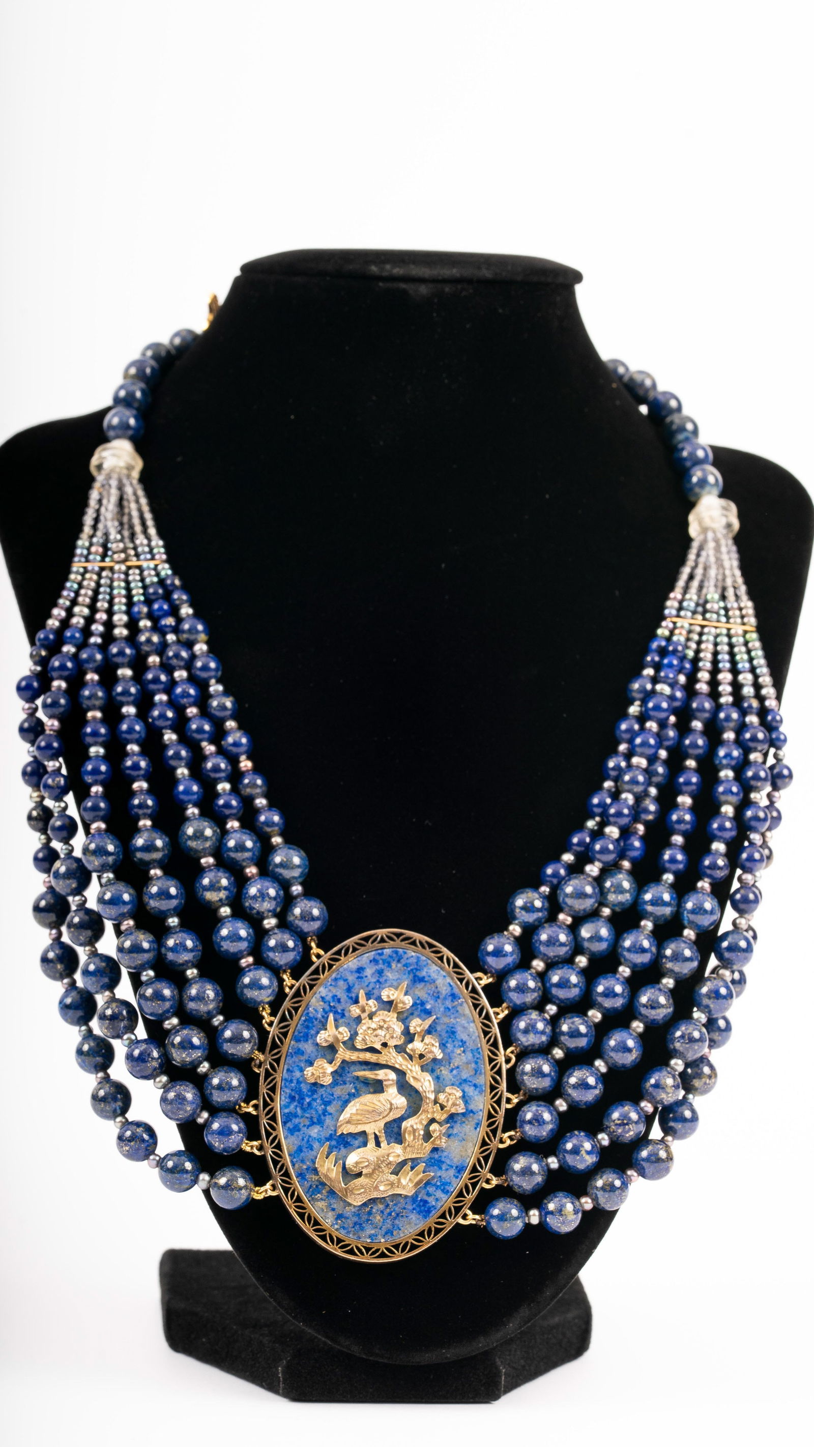 14K Gold Clasp Lapis Lazuli Necklace (1 of 10)