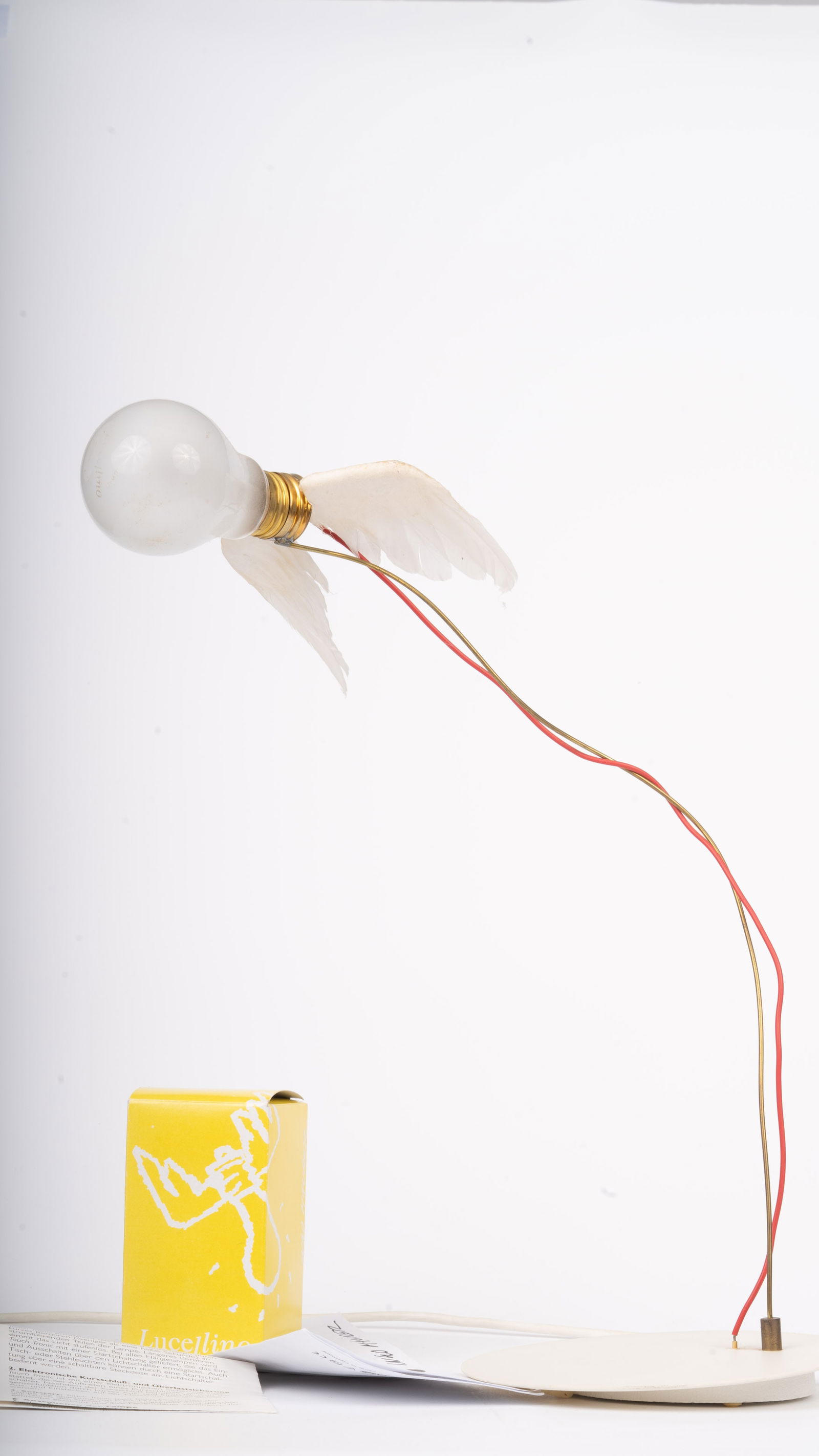 Ingo Maurer (1932–2019), "Lucellino" Winged Bulb Table Lamp, circa 2000 (1 of 7)