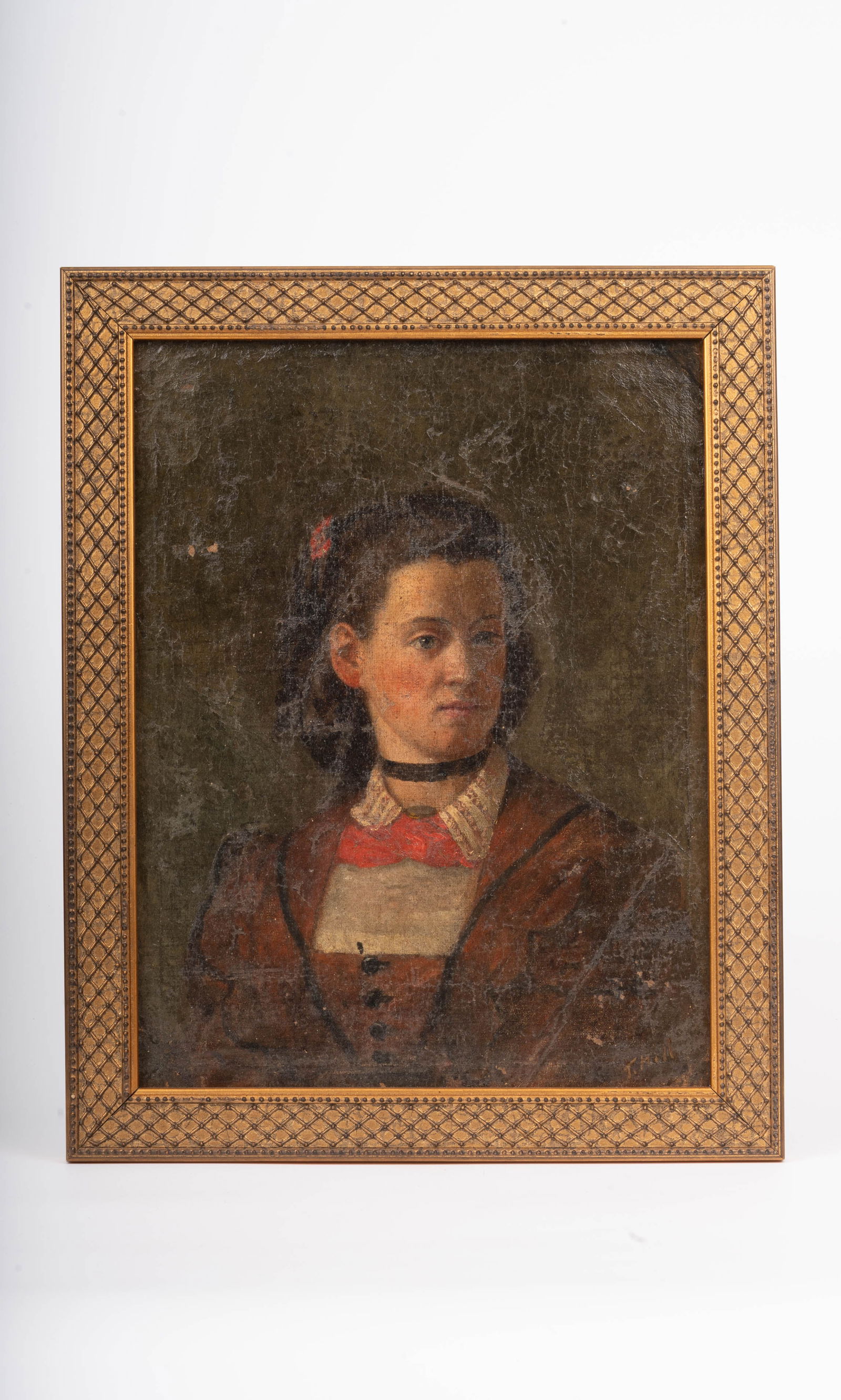 Thomas Hill (1829–1908) Portrait of a Woman, Oil on Canvas Laid to Board (1 of 8)