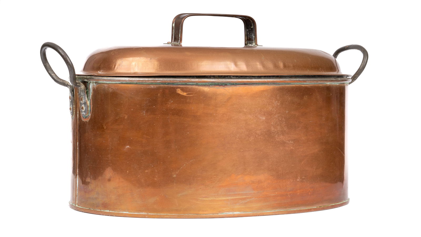 Antique French Oval Copper Pot with Liner (1 of 5)