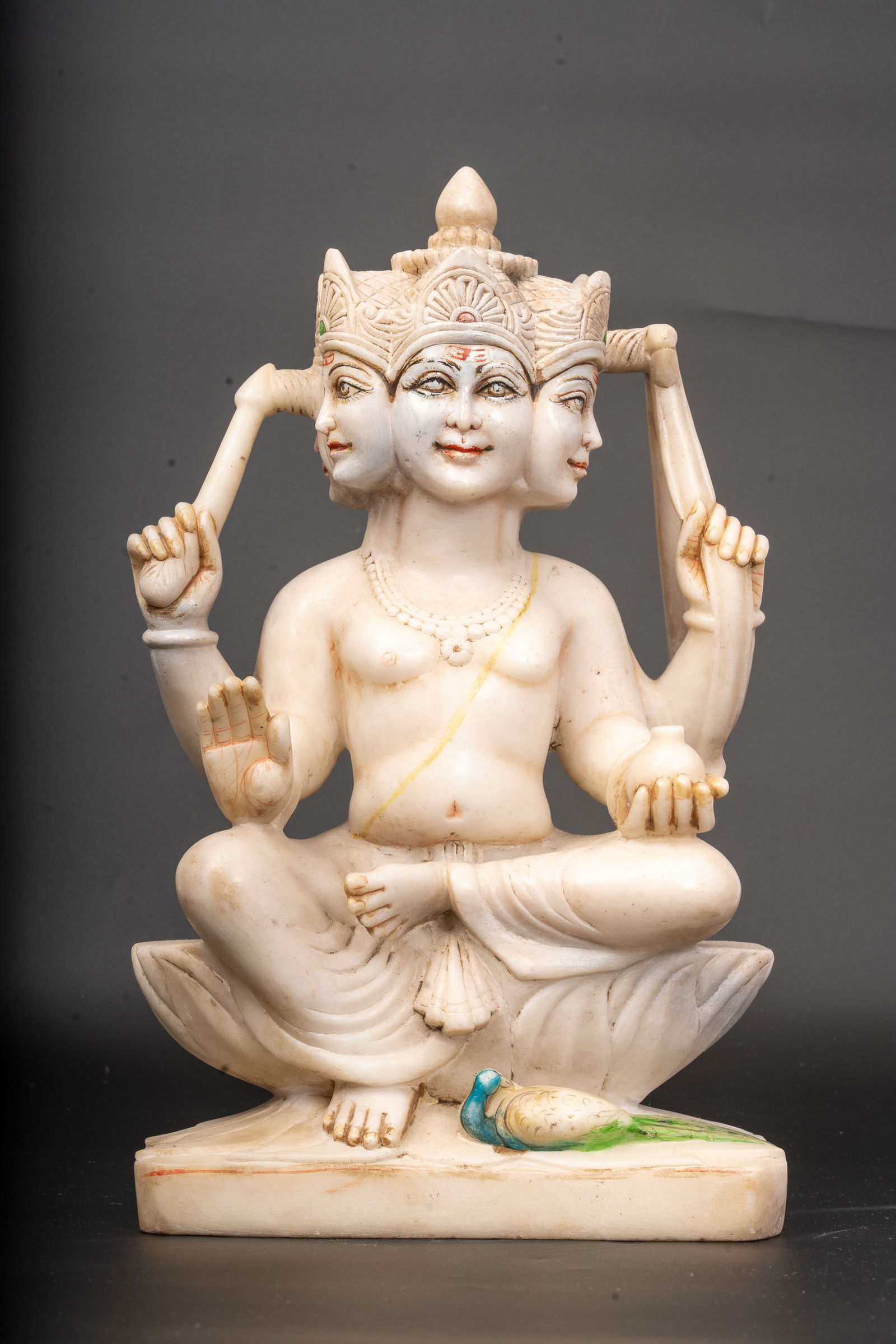 Carved Marble Figure of Brahma (1 of 6)