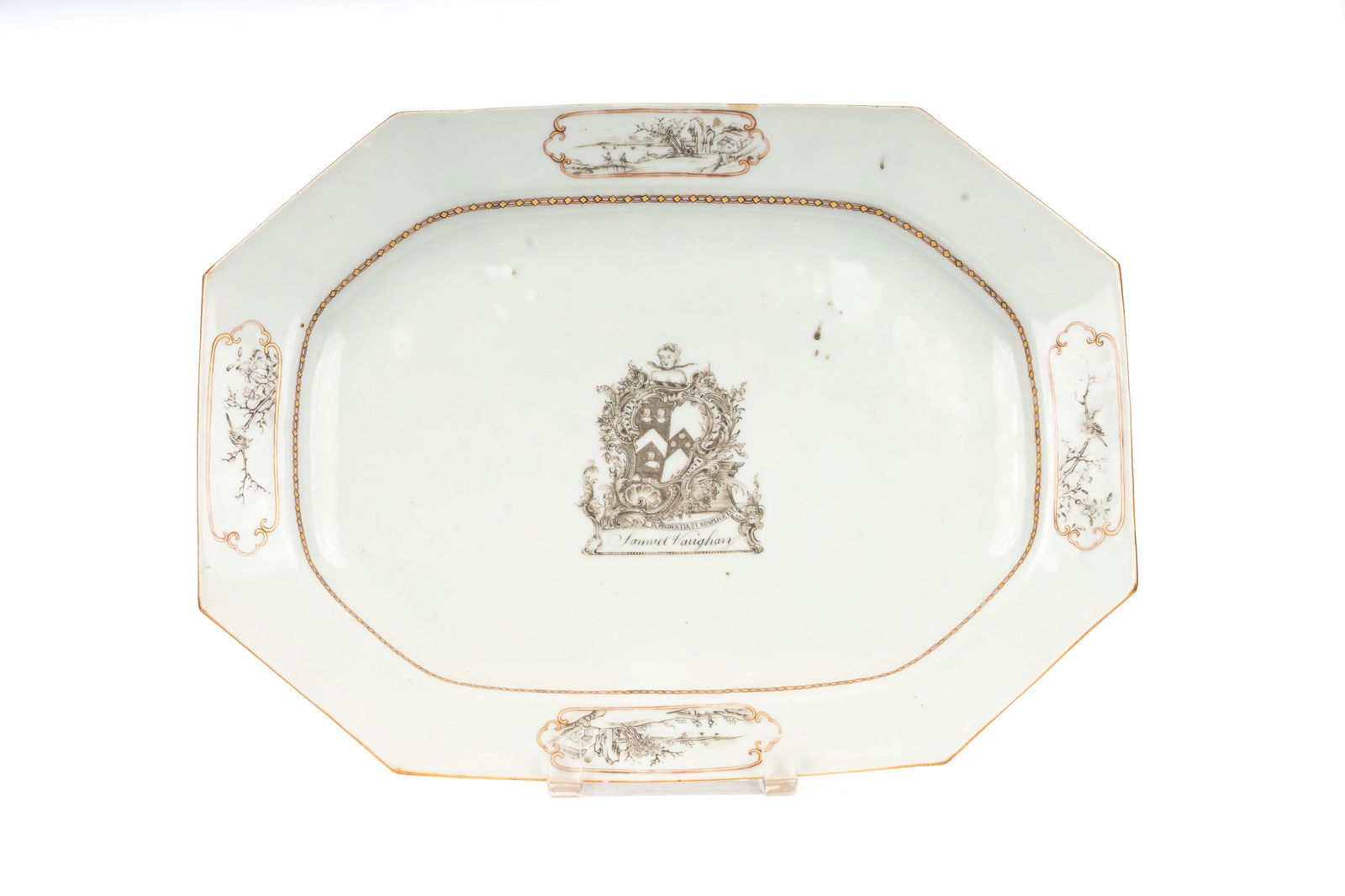 Chinese Export Armorial Porcelain Platter, Samuel Vaughan Family (1 of 6)