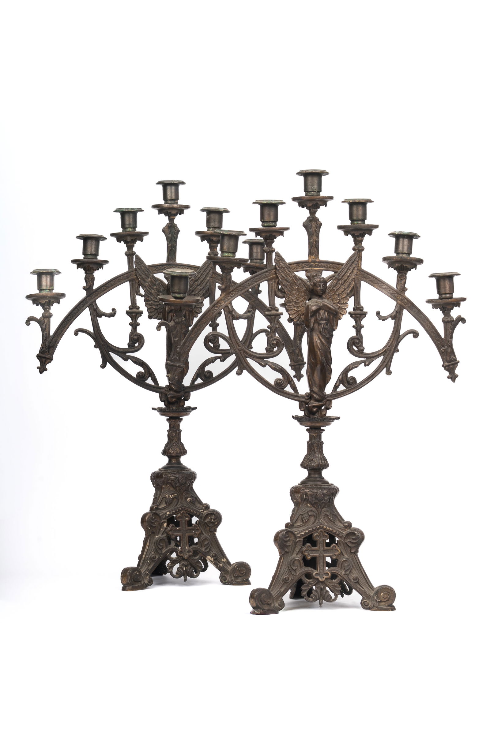 Pair of Spanish Bronze Altar Candelabra (1 of 4)