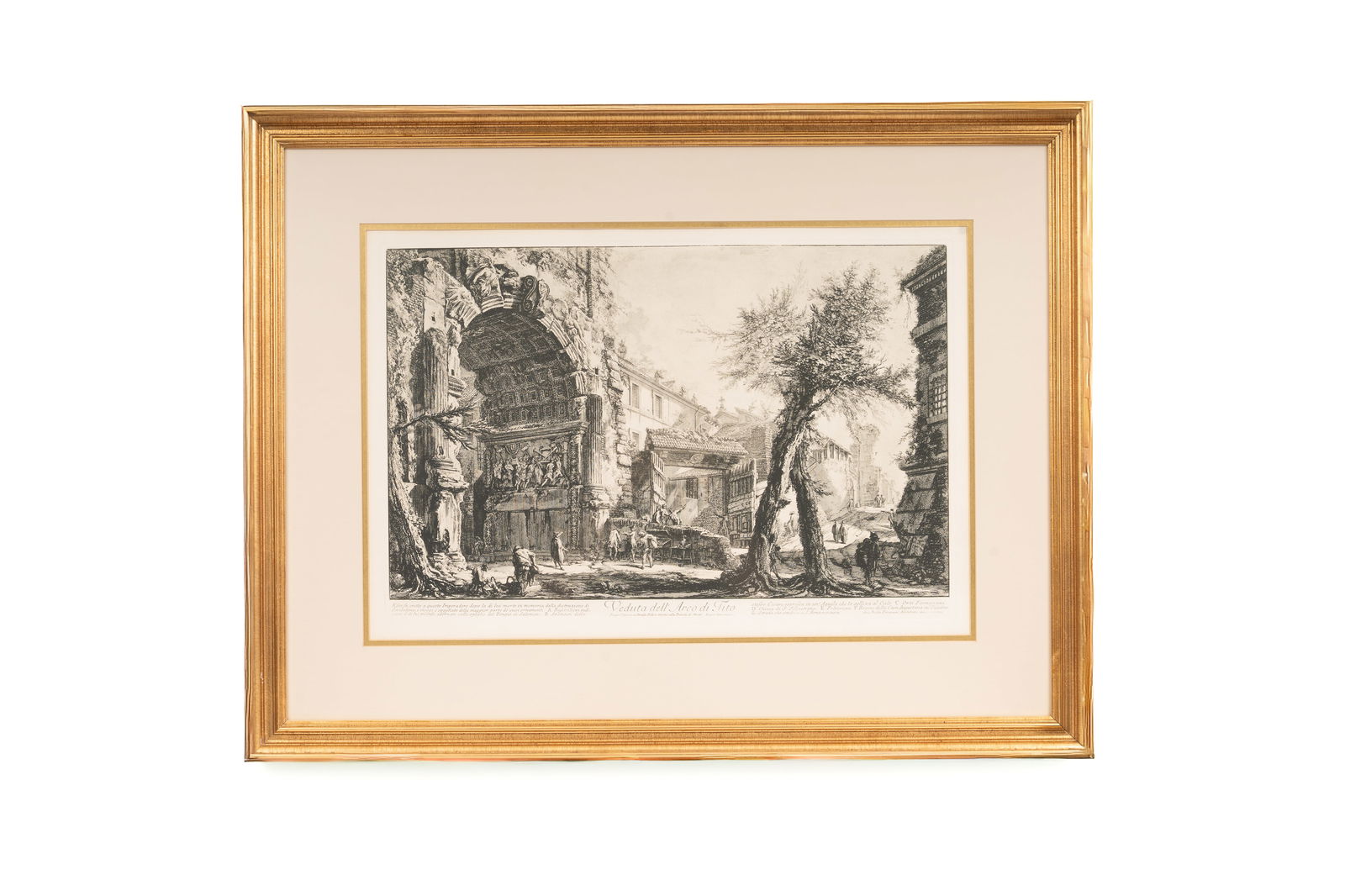 Giovanni Battista Piranesi (Italian, 1720-1778) Etching Veduta dell’Arco di Tito (1 of 6)