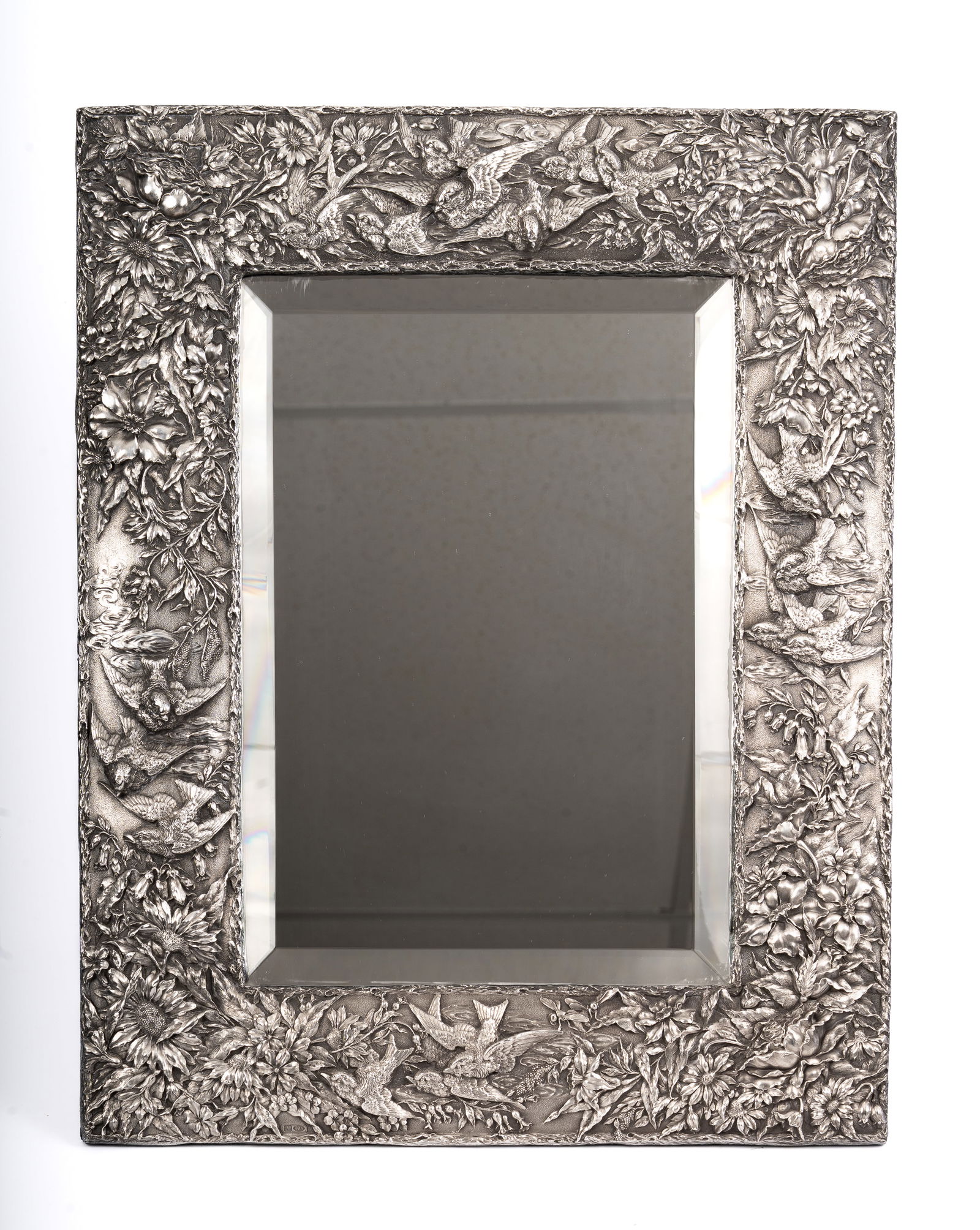 Jack Rabinovich Sterling silver repousse table mirror (1 of 6)