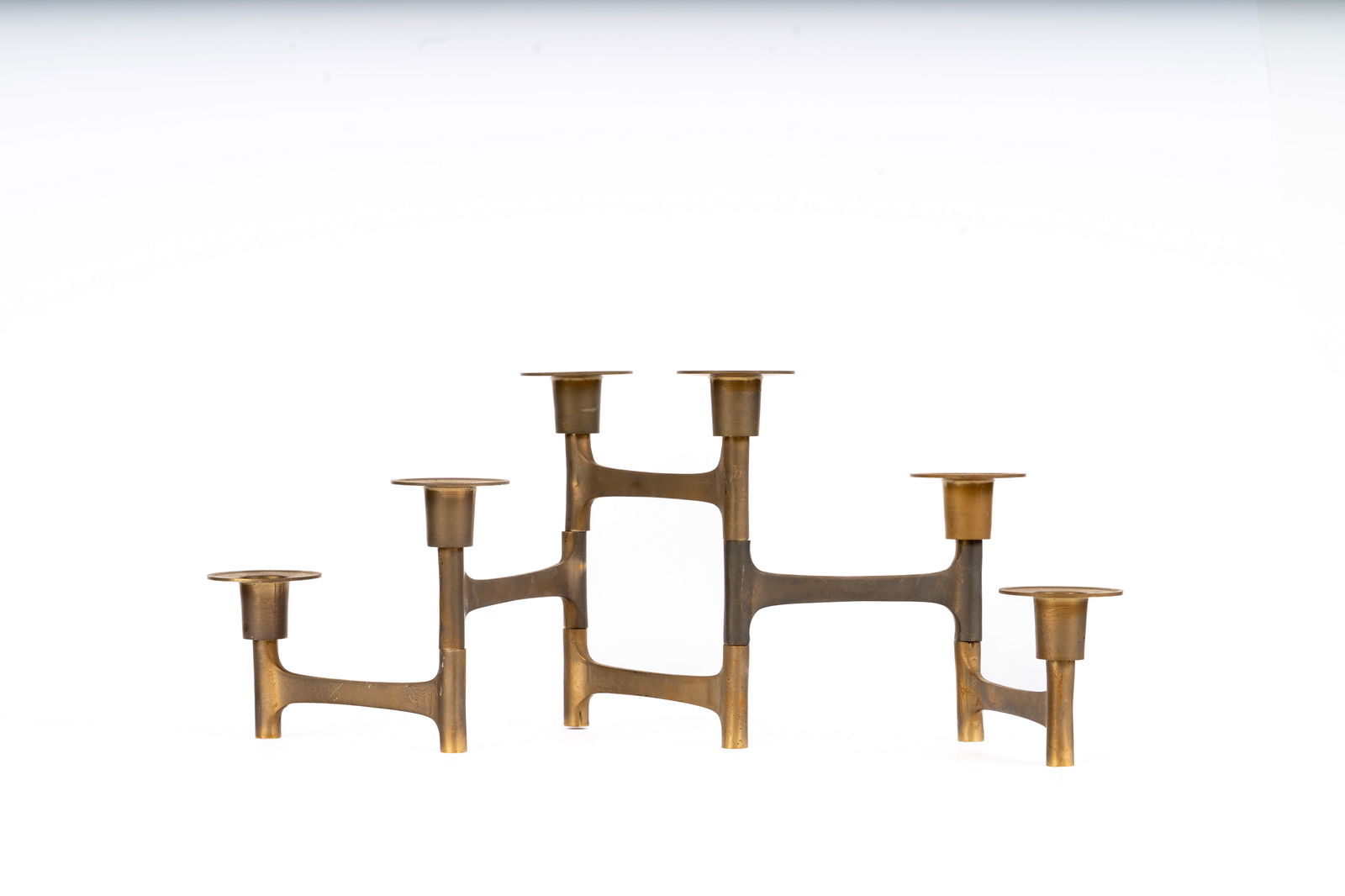 Mid-Century Modern Brass Articulated Candelabrum (1 of 5)
