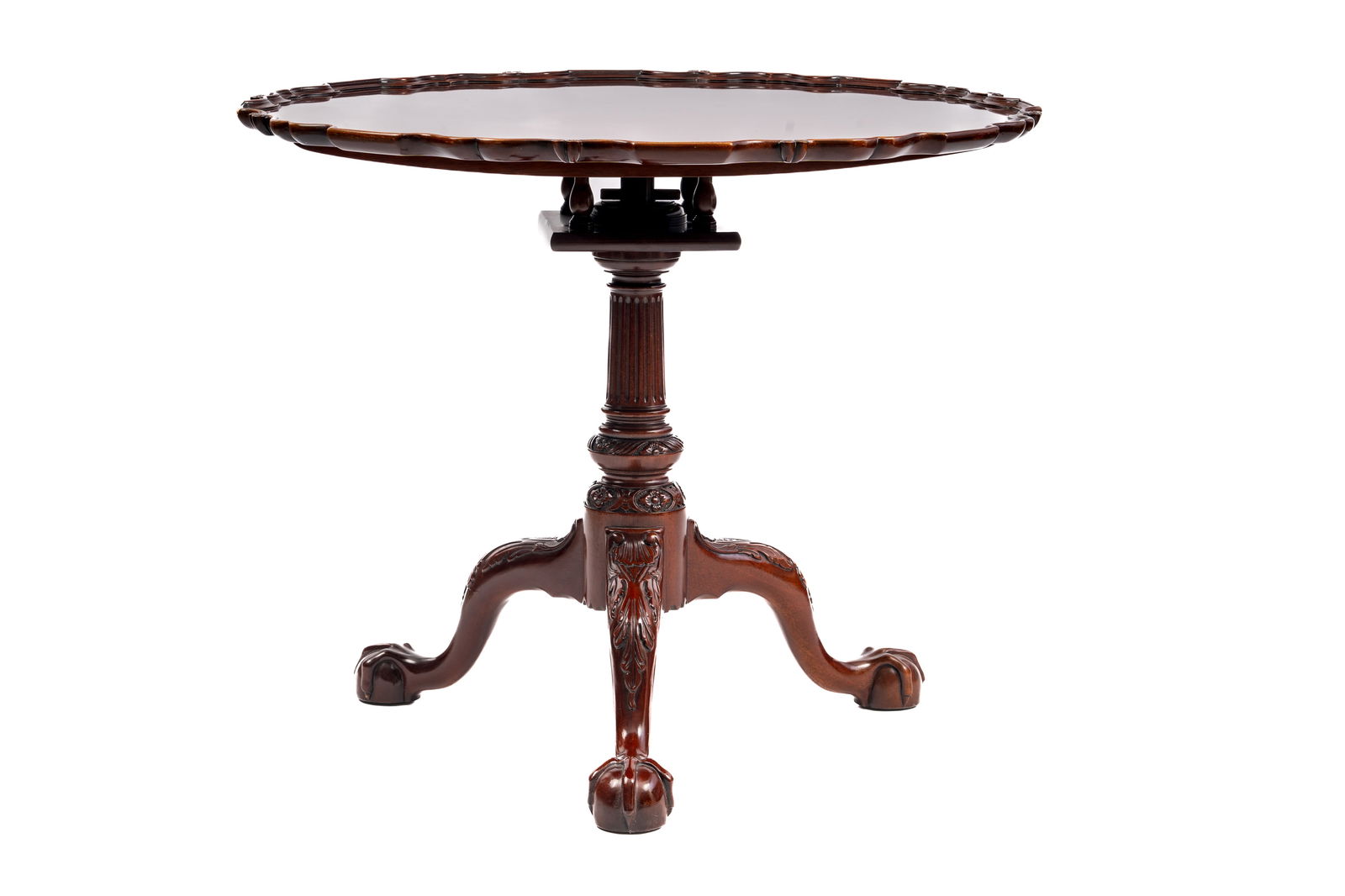 Kindel Mahogany Pie Crust Tilt-Top Table (1 of 6)