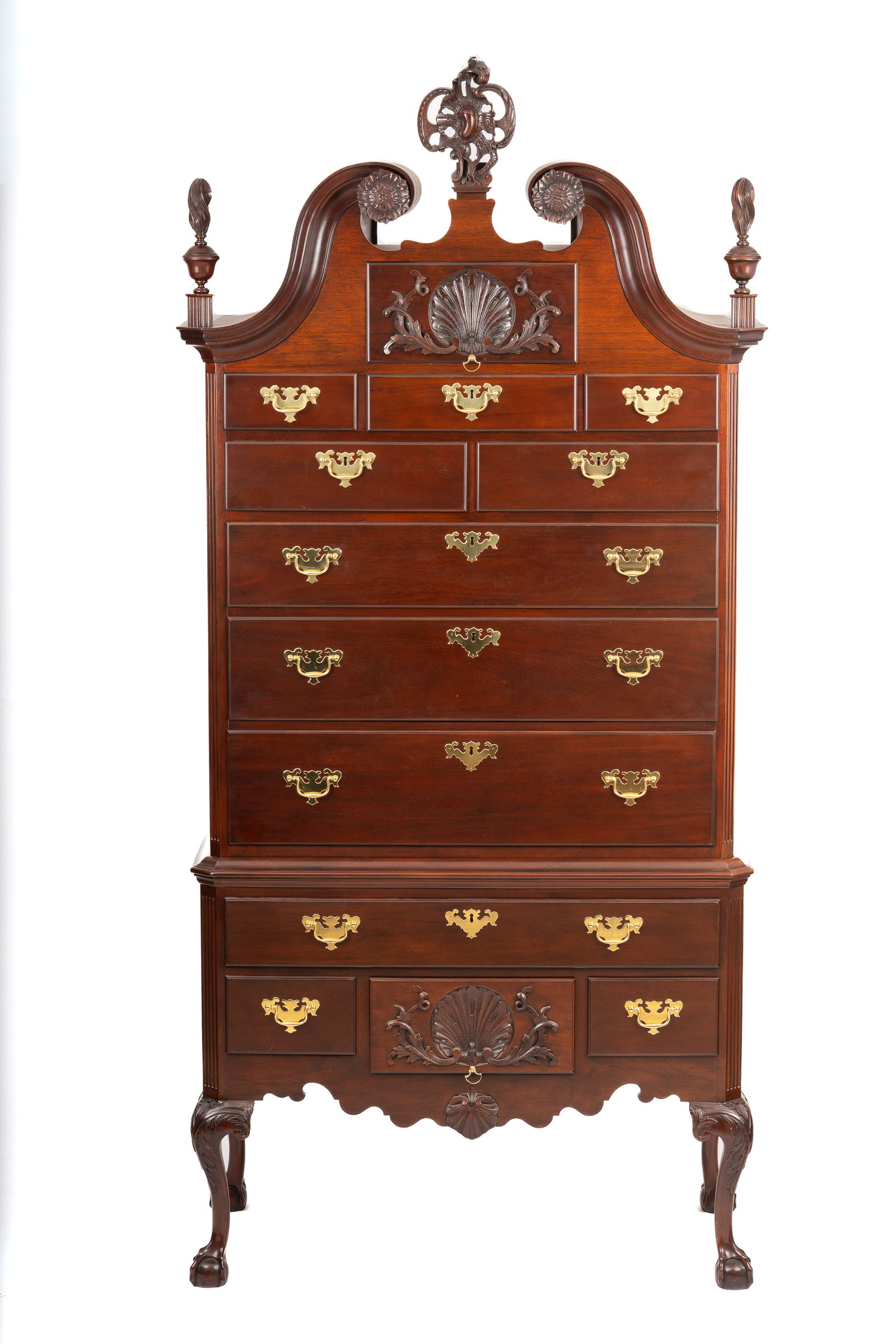 Baker Mahogany Chippendale-Style Highboy Chest, Williamsburg Collection (1 of 7)