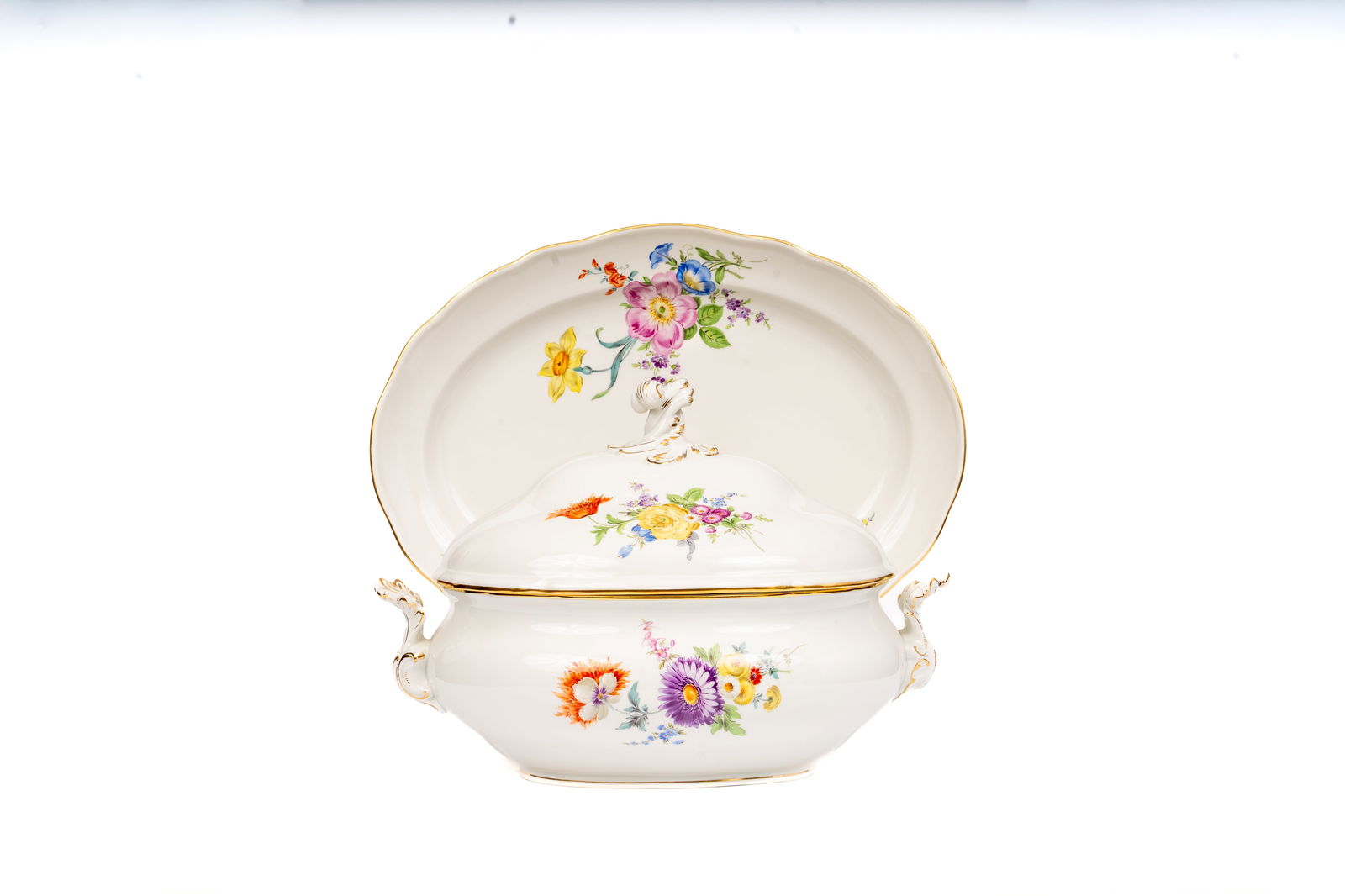 Meissen Large Floral Soup Tureen and Matching Platter (1 of 6)