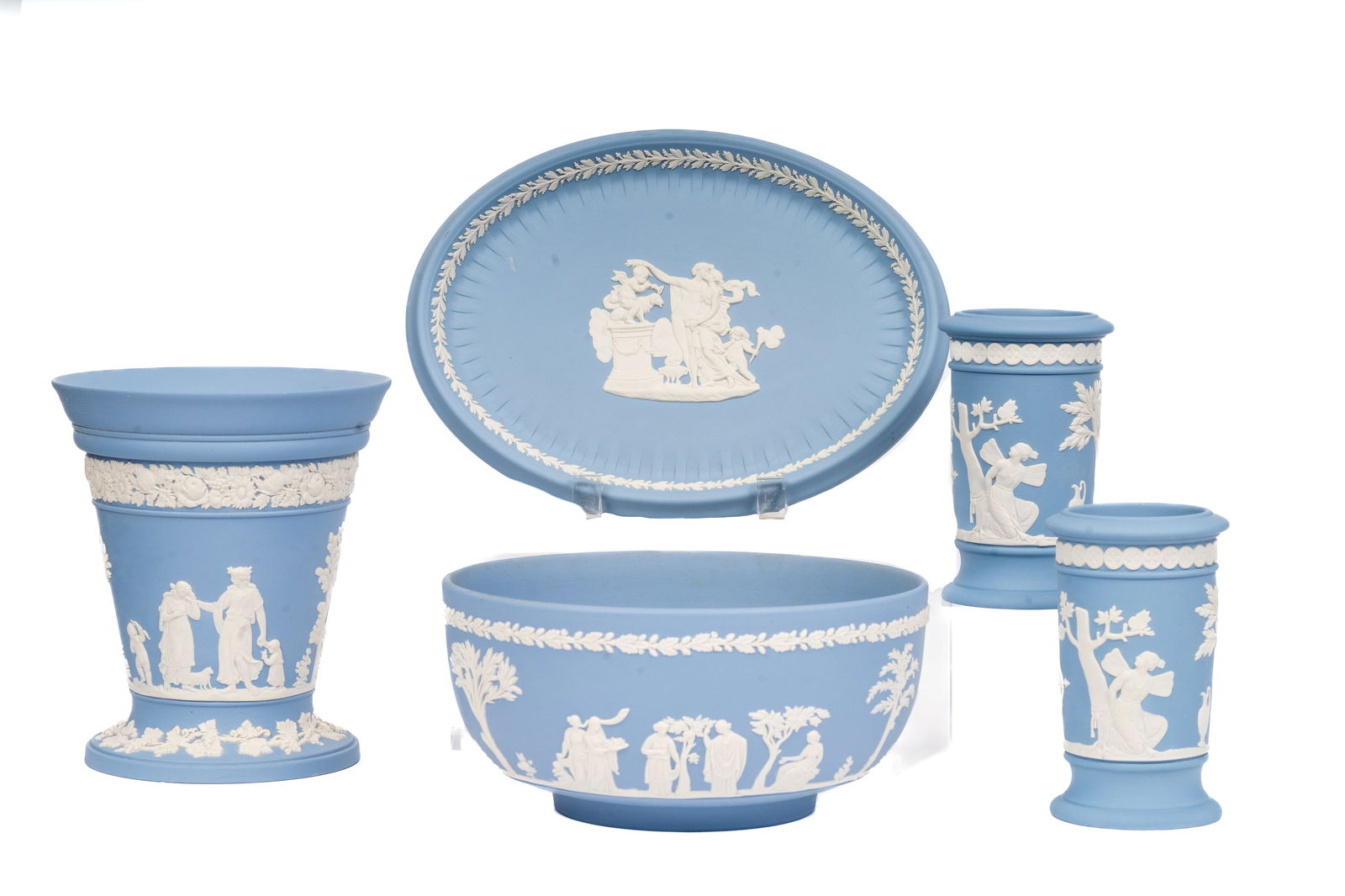 Group of Wedgwood Blue Jasperware (1 of 6)