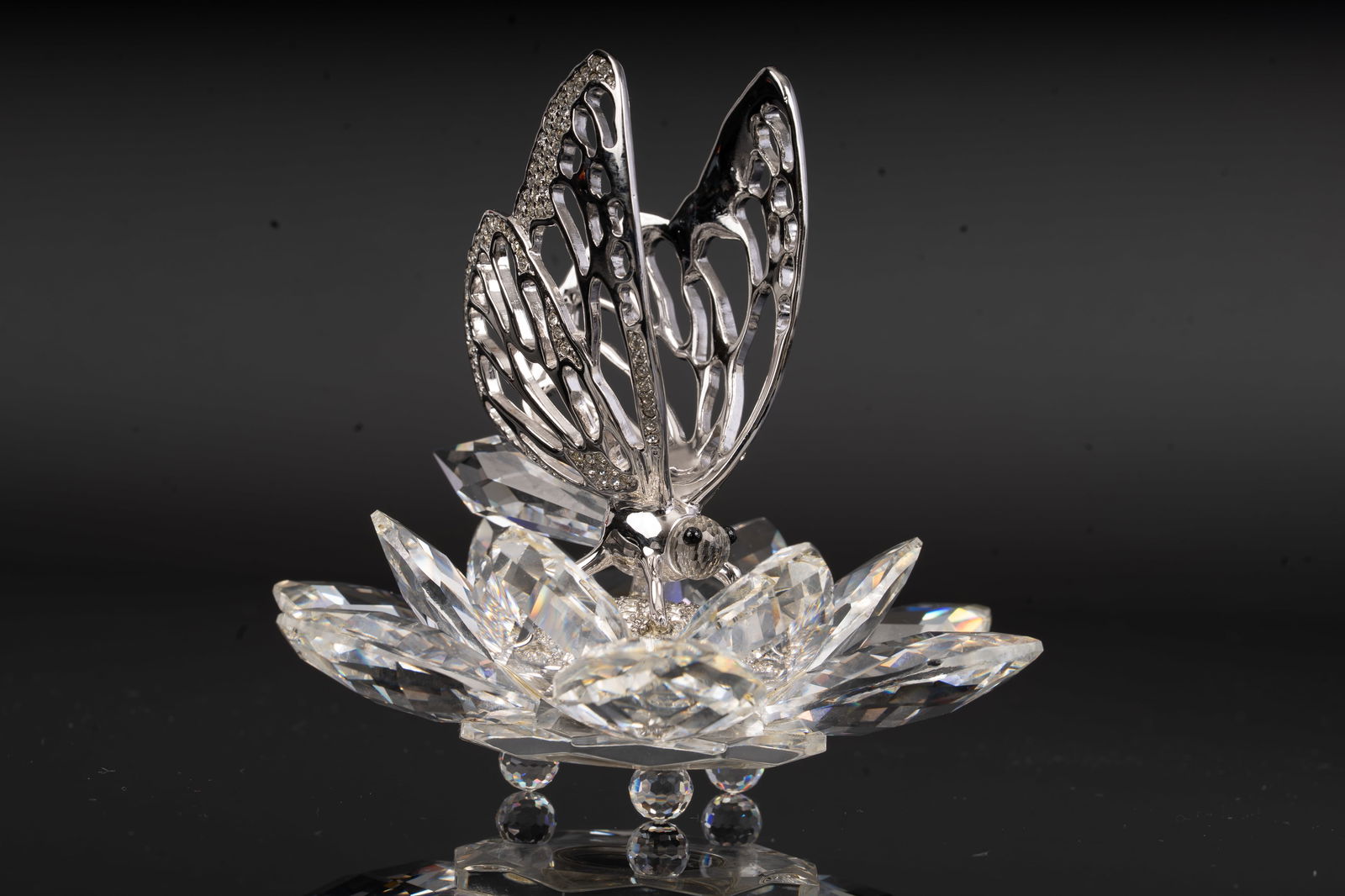 Swarovski Crystal and Rhodium Butterfly, In-Flight Series (1 of 4)