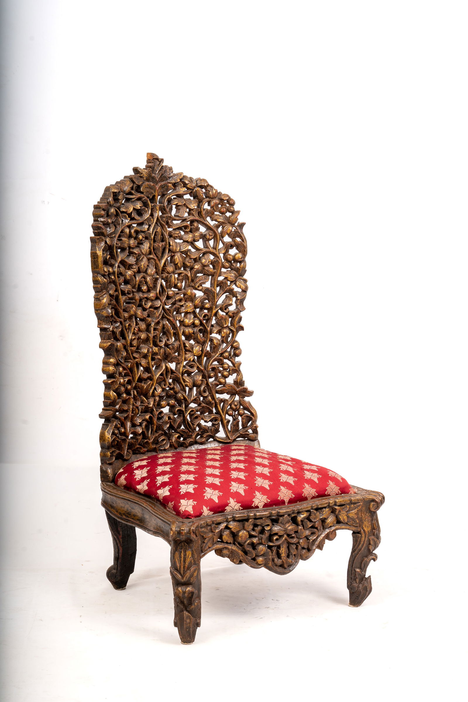 Hand-Carved Indian Ceremonial Tribal Wedding Chair (1 of 8)