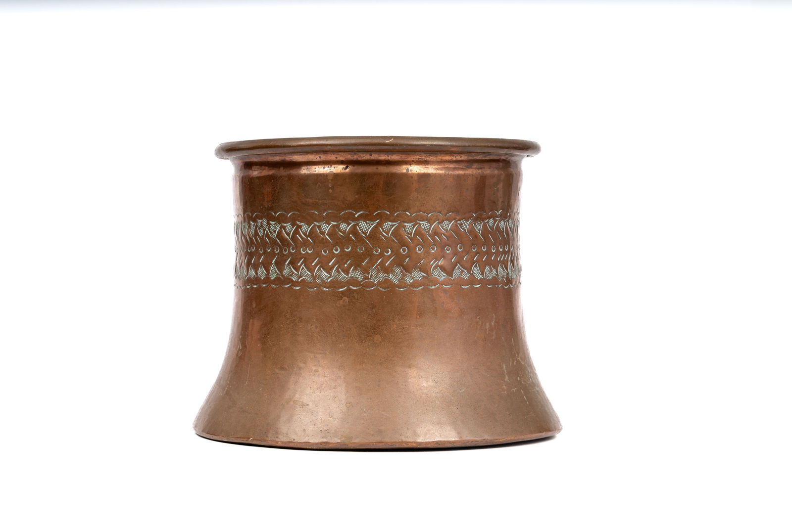 Middle Eastern Hand-Hammered and Engraved Copper Vessel (1 of 5)