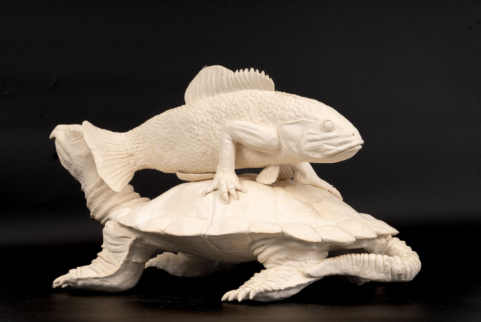 Frank Fleming (Alabama, 1940-2018) " Uncommon Carrier Being Carried " Porcelain Sculpture (1 of 9)