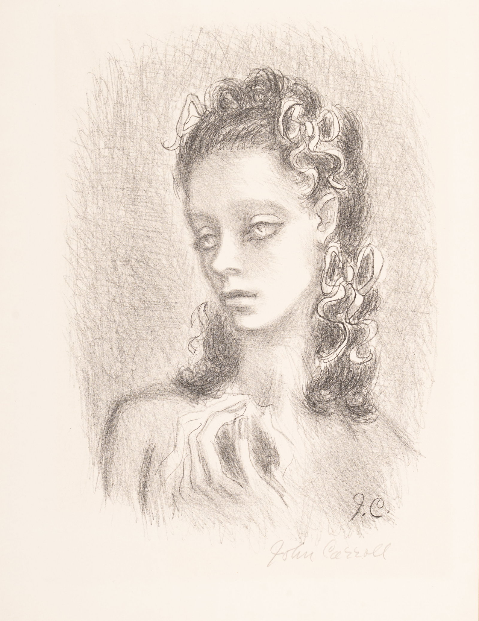 John Carroll (American, 20th century) Ribbons Lithograph Associated Artists (1 of 3)