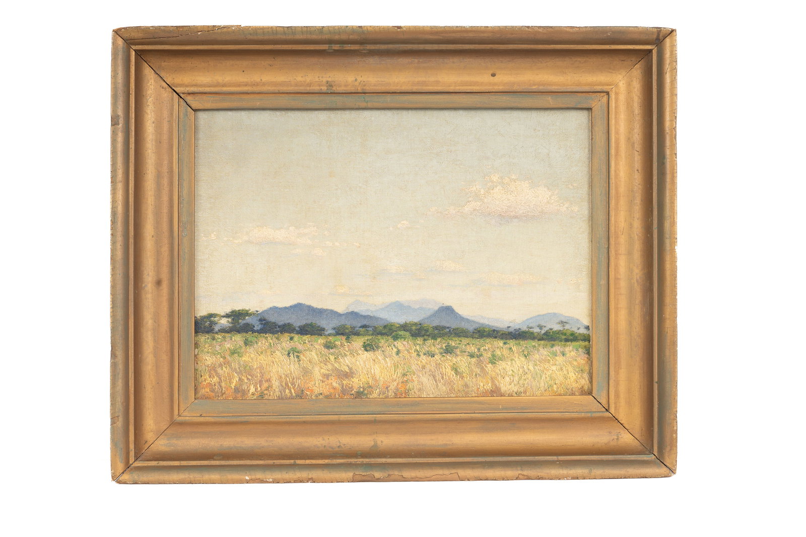 ALFRED A. JANSSON (American, 1865-1935) Northern U.N. River, B.E. Africa" Oil on Board, 1926 (1 of 5)